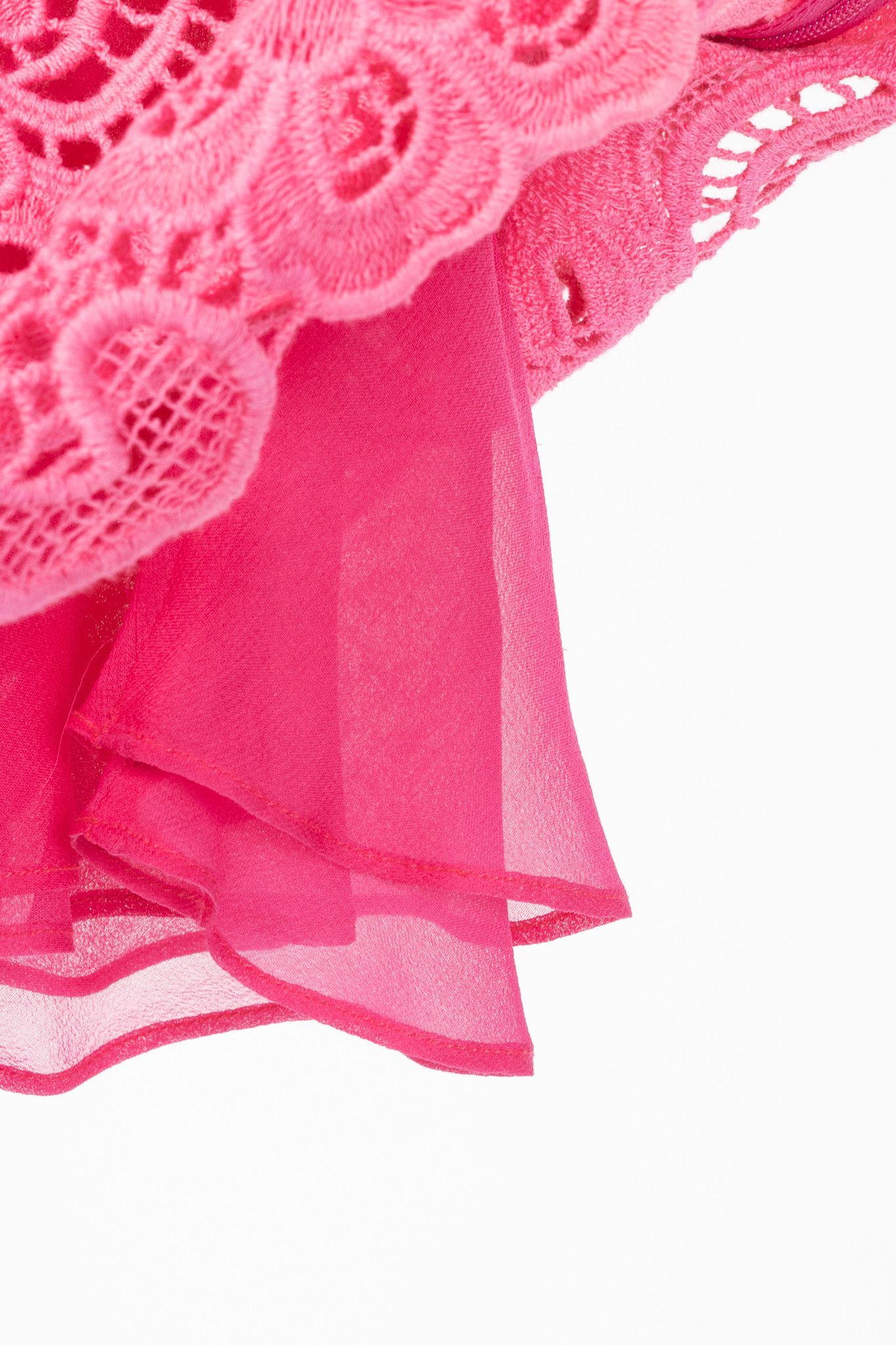 Oscar De La Renta Oscar de la Renta SS13 Runway Pink Cotton Crochet-Lace Top Size L / US 10 / IT 46 - 7 Thumbnail