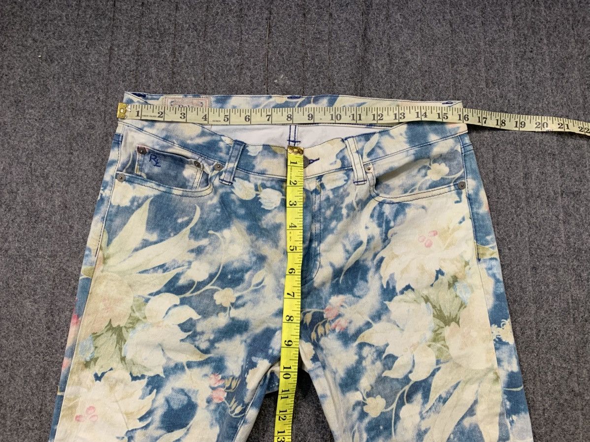 Polo Ralph Lauren 90s Polo Ralph Lauren Tompkins Skinny Floral Indigo Denim Size 32" / US 10 / IT 46 - 12 Thumbnail