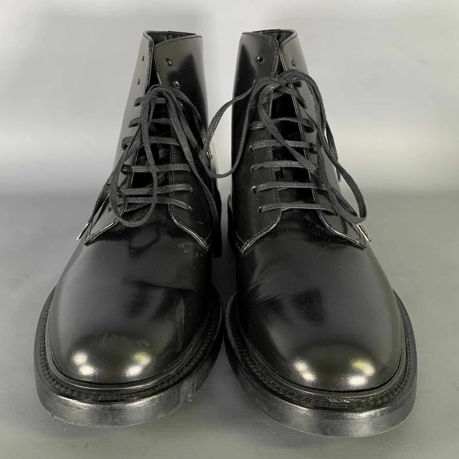 Saint Laurent Paris SAINT LAURENT Size 8 Black Leather Lace Up Boots Size US 8 / EU 41 - 4 Thumbnail