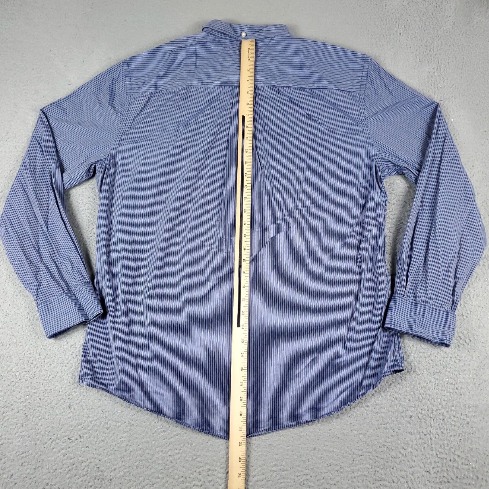 Tommy Hilfiger Tommy Hilfiger Blue Striped Button-Up Shirt Mens XL Long Sleeve Casual Size US XL / EU 56 / 4 - 5 Thumbnail
