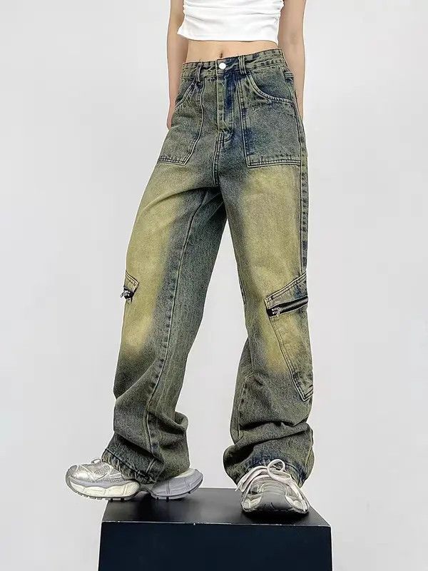 VIBE Vintage washed straight-leg micro-flared jeans Size US 32 / EU 48 - 6 Thumbnail