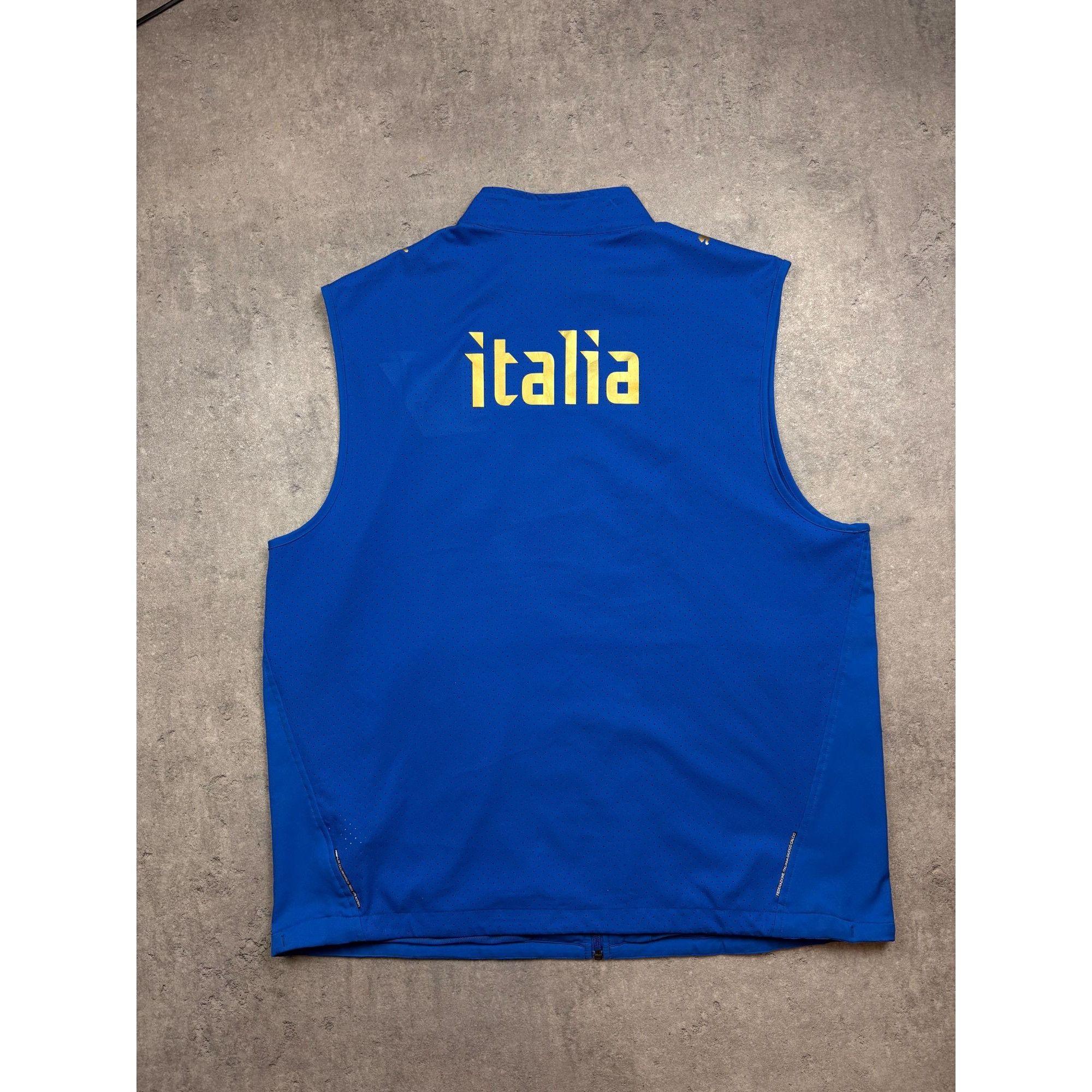 Puma Puma Italia Mens Blue Full-Zip Sleeveless Vest With Gold Acc Size US XL / EU 56 / 4 - 1 Thumbnail