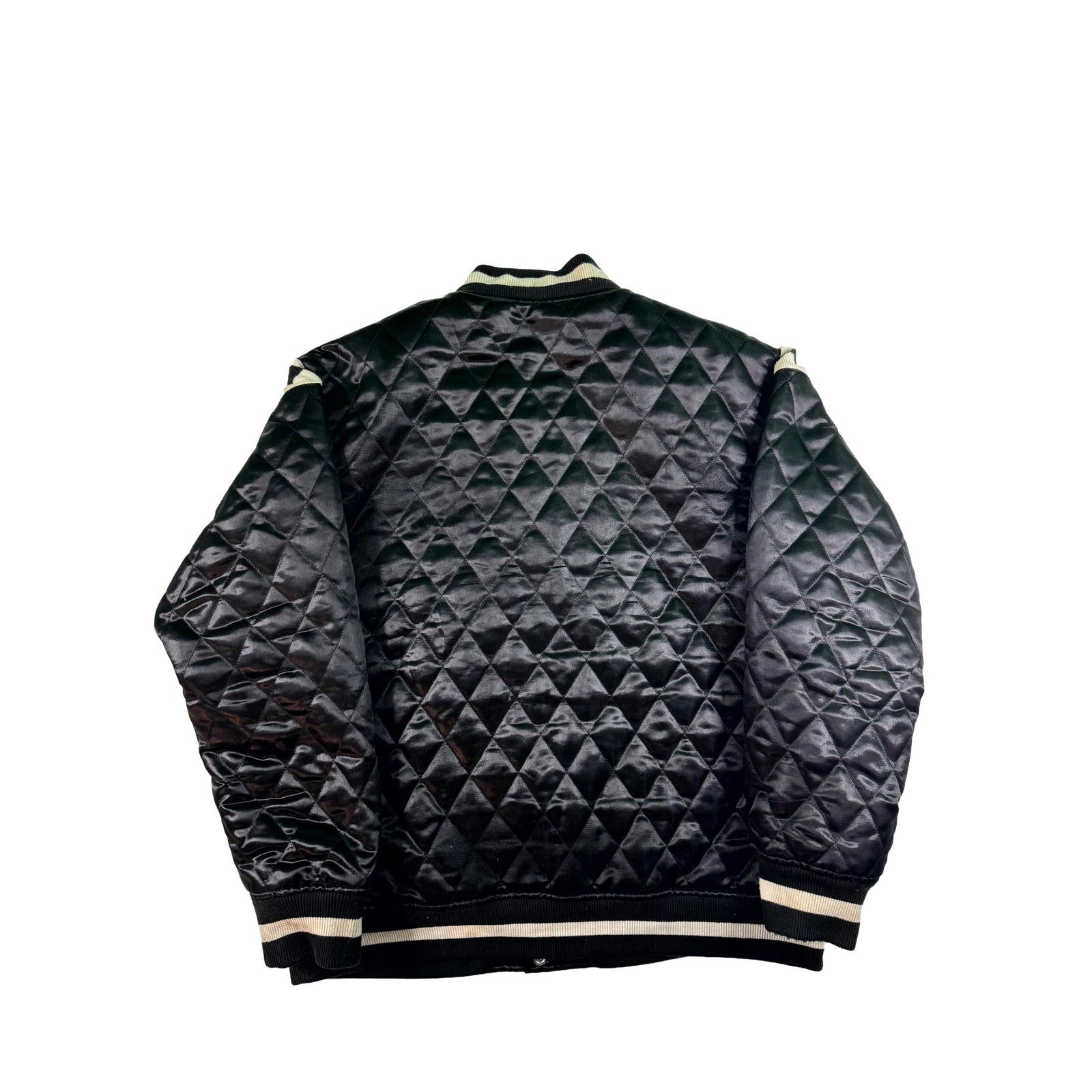 Supreme Supreme Quilted Satin Varsity Black Jacket Size US L / EU 52-54 / 3 - 2 Thumbnail