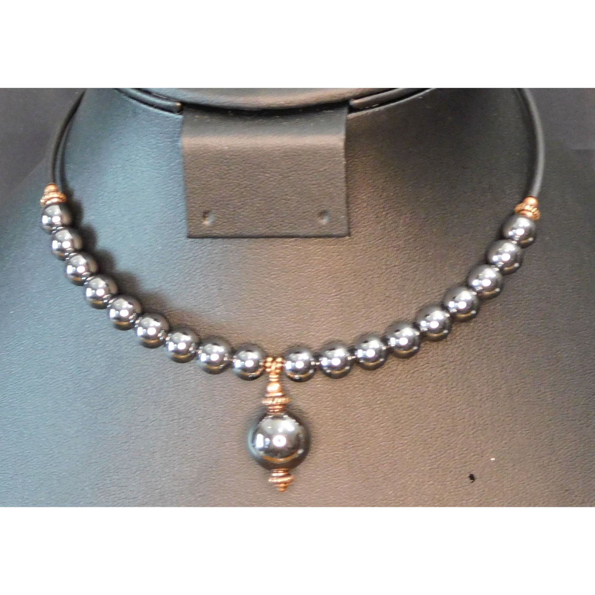 Other Elegant Gothic Hematite Coil Choker Necklace Size ONE SIZE - 2 Thumbnail