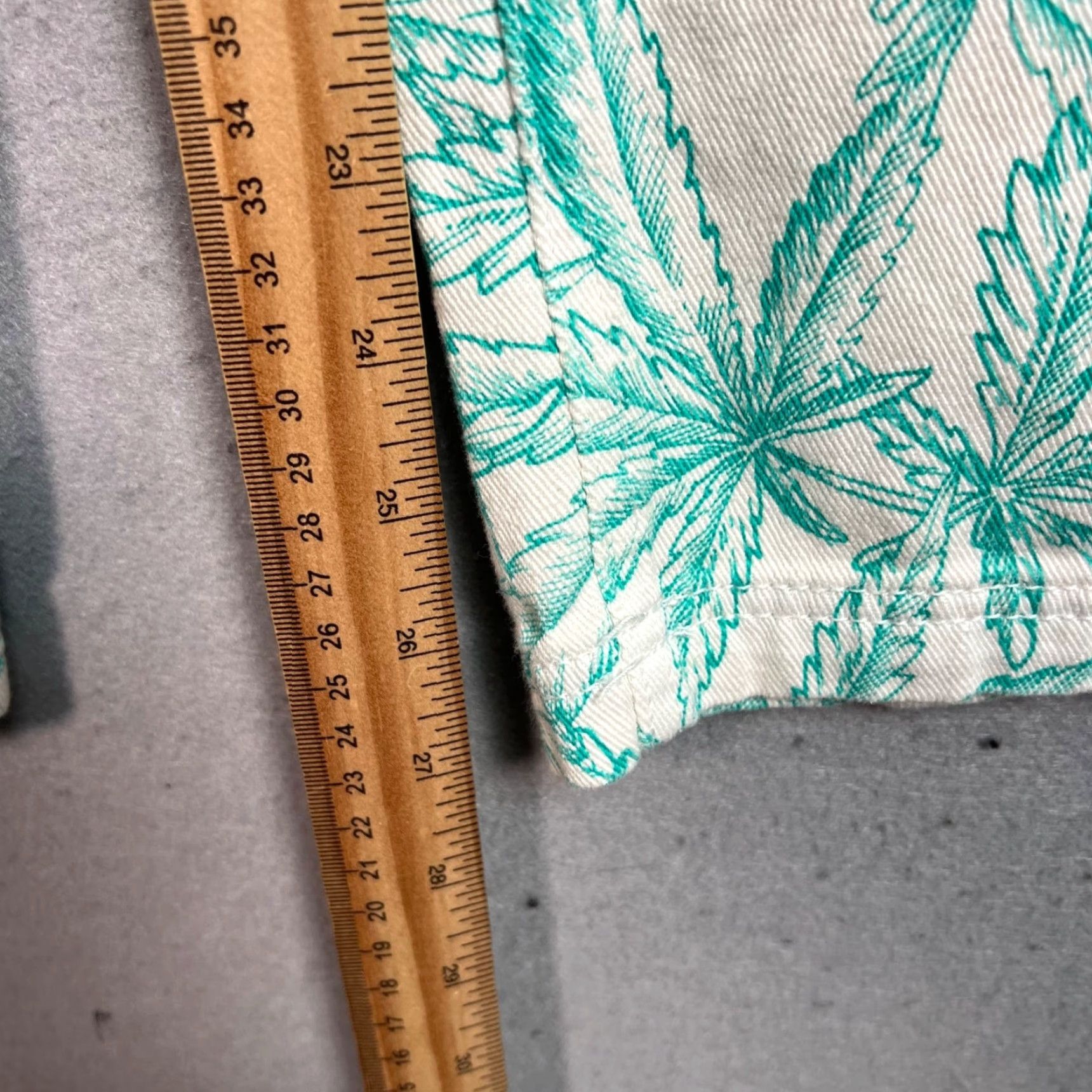 Bdg BDG Floral Print Pants Green White Cotton Ankle Adult Womens 25 Size 42" / US 20 - 7 Thumbnail