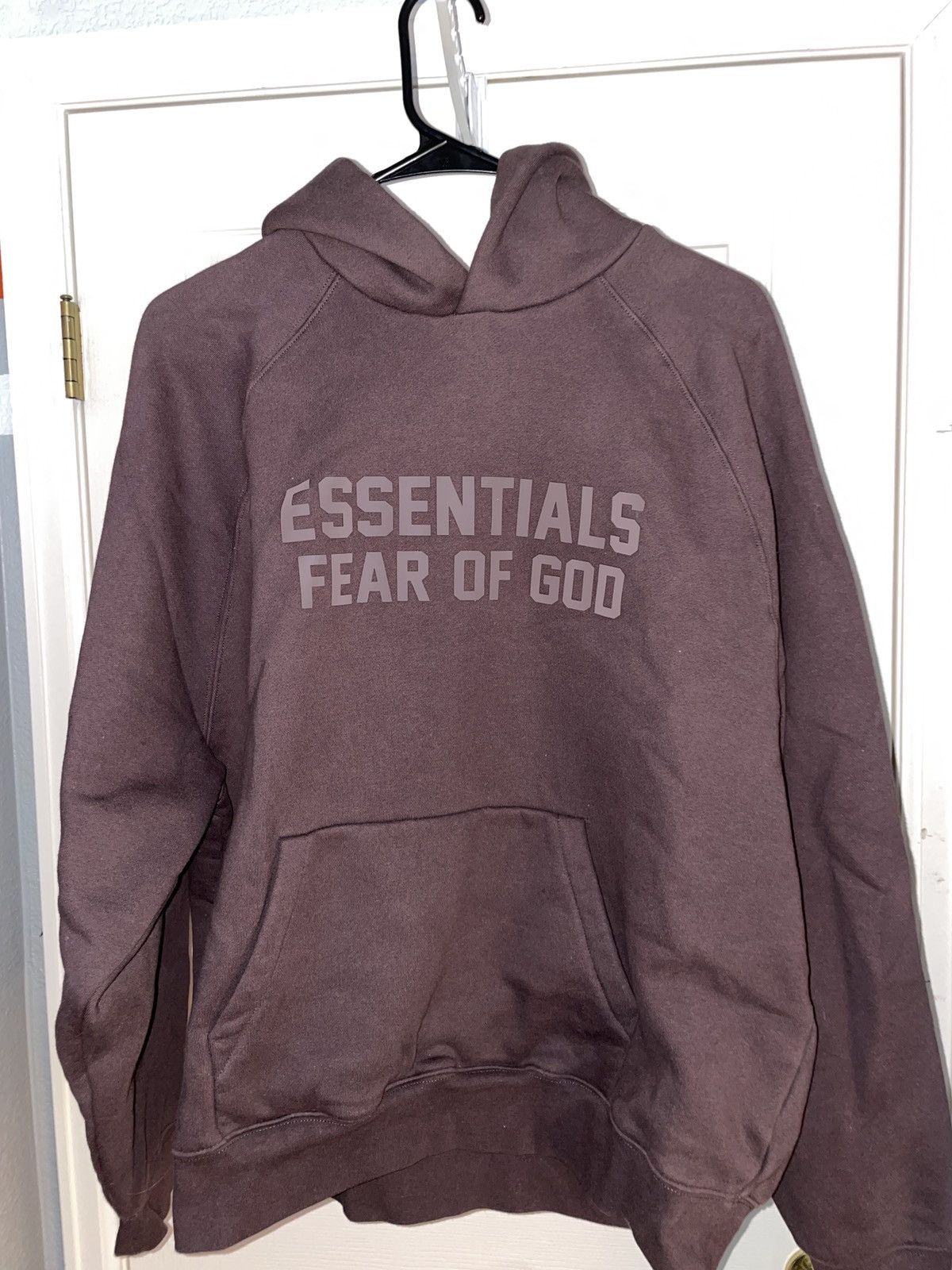 image of Fear Of God Essentials Hoodie in Plum, Men's (Size Medium)