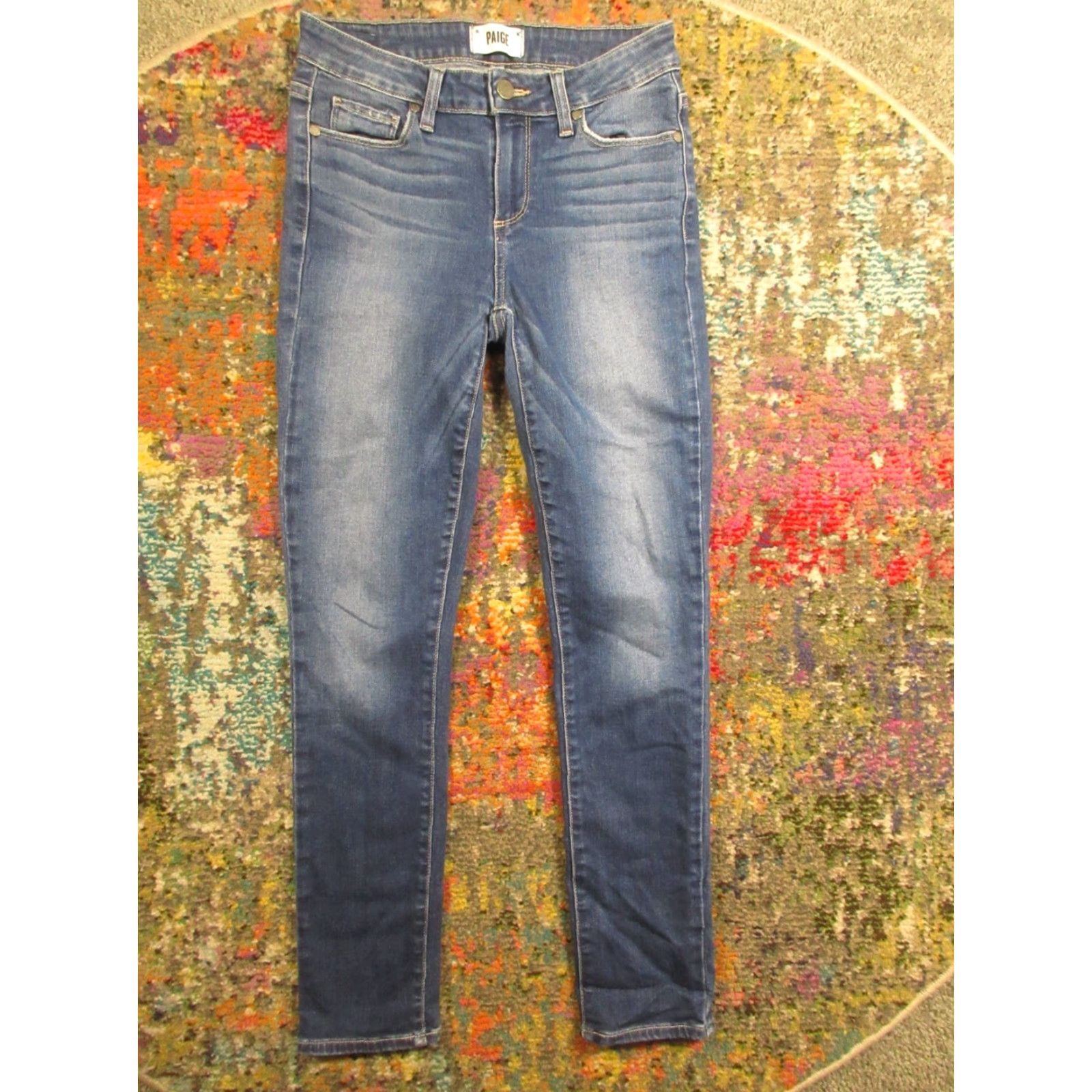Paige VINTAGE Paige Skinny Jeans 27x29 Stretch Denim Low Rise Skyline Ankle Peg EUC Size 27" / US 4 / IT 40 - 2 Thumbnail
