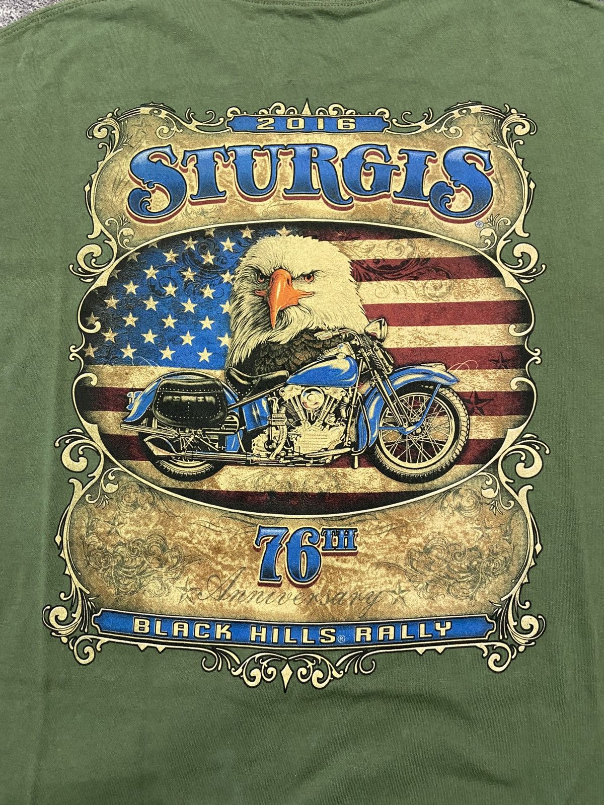Harley Davidson Sturgis MotorCycle Anniversary 76Th 2016 T-Shirt Size US M / EU 48-50 / 2 - 2 Thumbnail