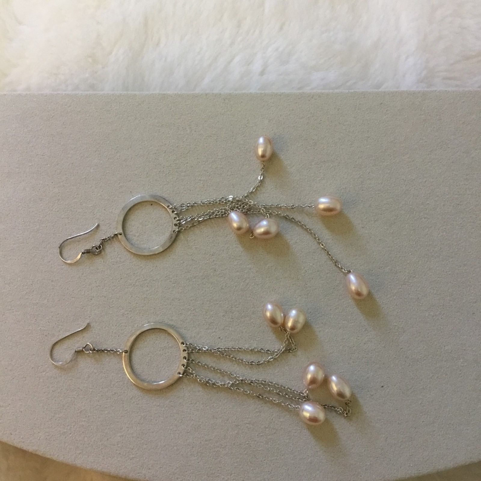 Other Silver Multi-Pearl Dangle Earrings Size ONE SIZE - 6 Thumbnail