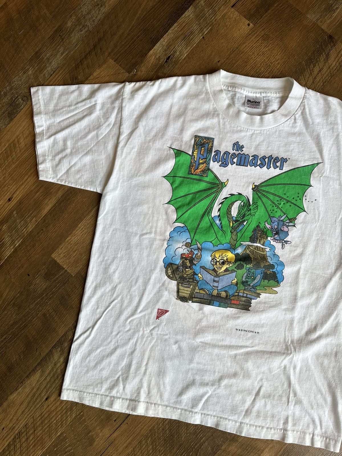Vintage 1994 The Pagemaster Single Stitch T-Shirt Size US L / EU 52-54 / 3 - 11 Thumbnail