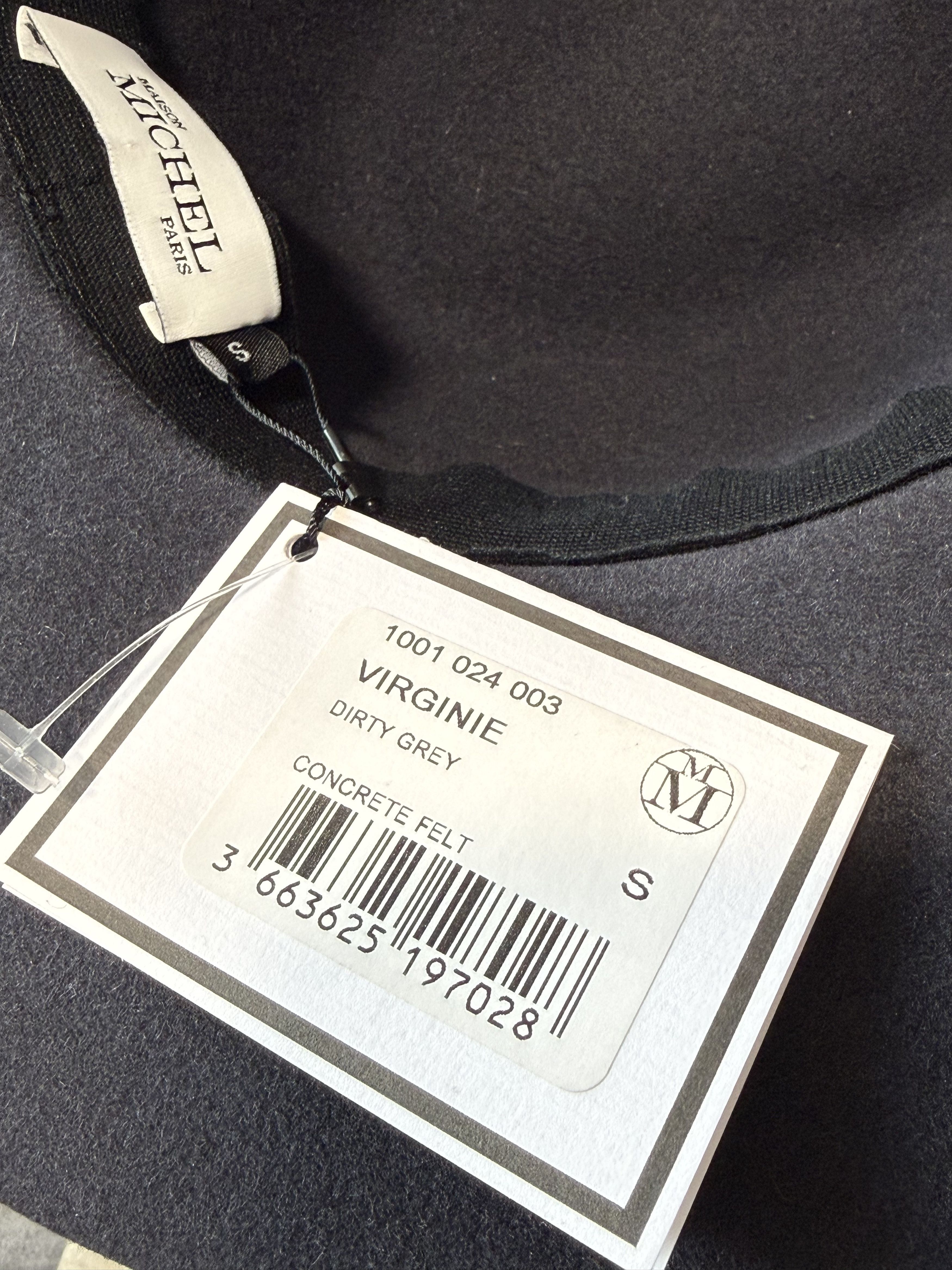 Maison Michel Maison Michel Paris Grey Navy Virginie Wool-Felt Hat Size S Size ONE SIZE - 10 Thumbnail
