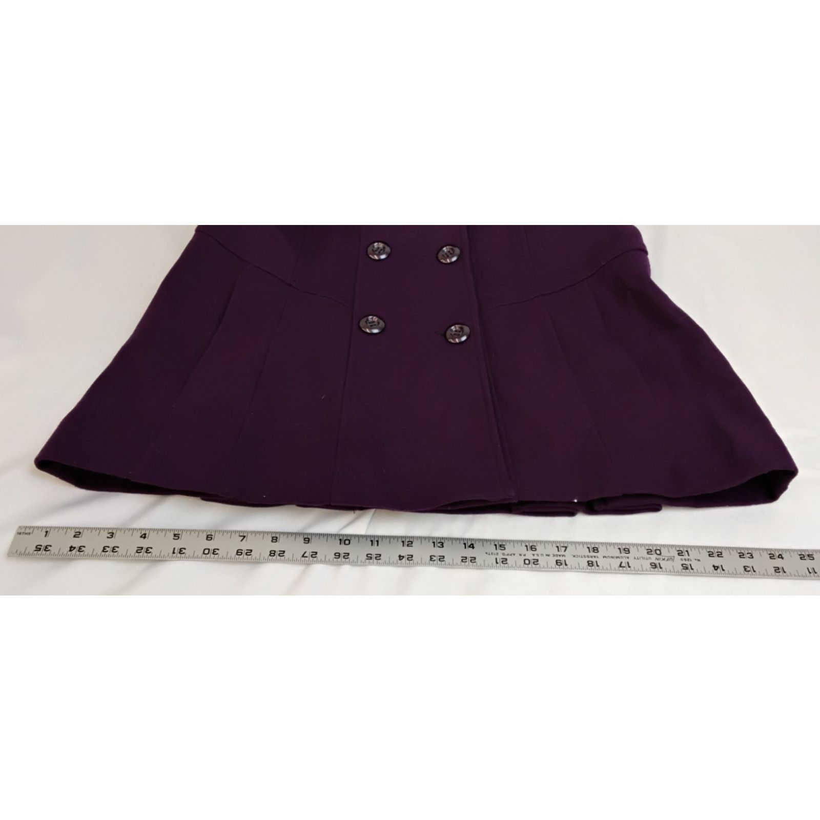 Guess Guess Wool Blend Peacoat Women's Large Petite Purple Size L / US 10 / IT 46 - 16 Thumbnail
