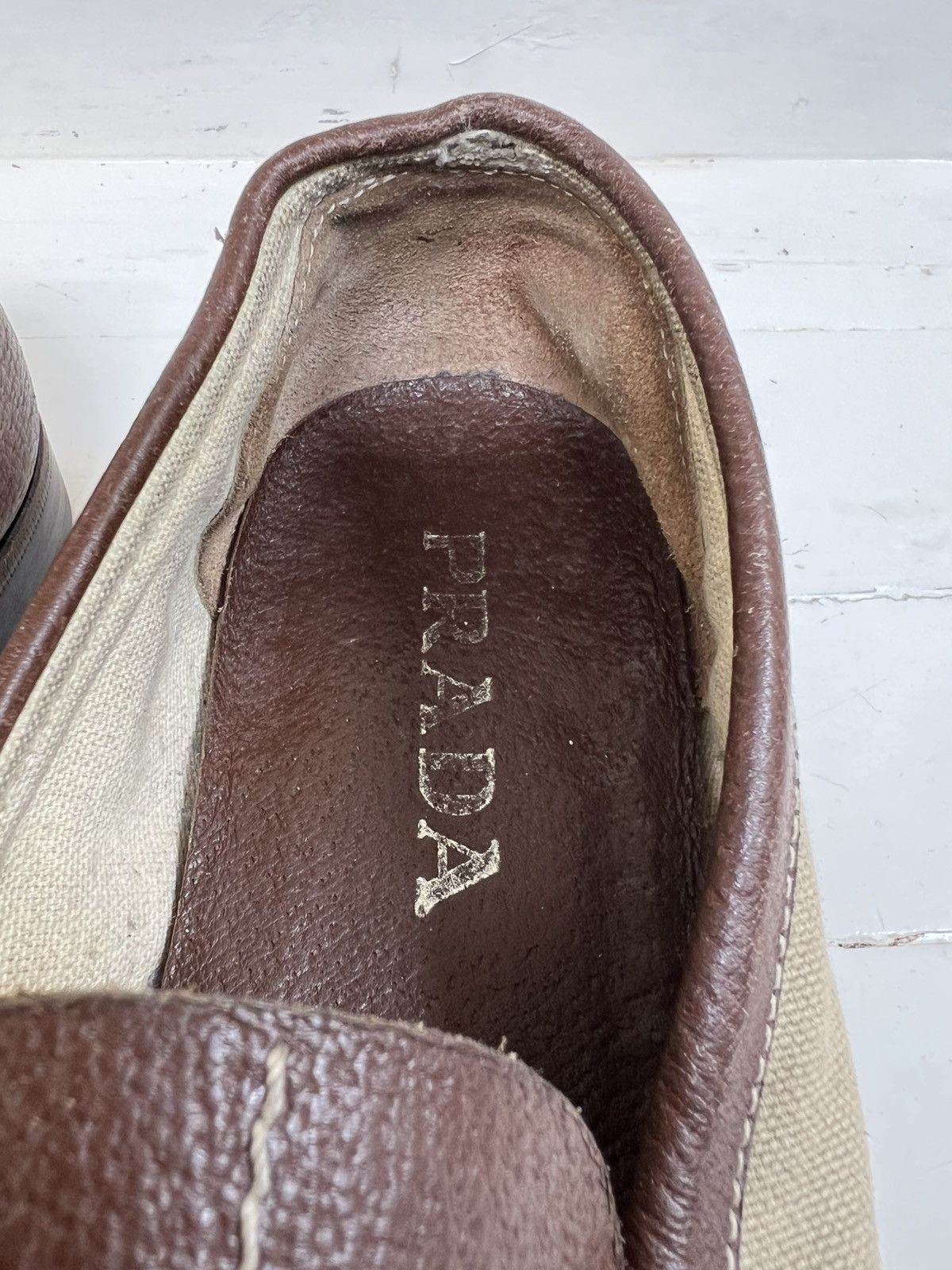 Prada Prada Men's Business Shoes Brown Leather Penny Loafers Size US 7 / EU 40 - 14 Thumbnail