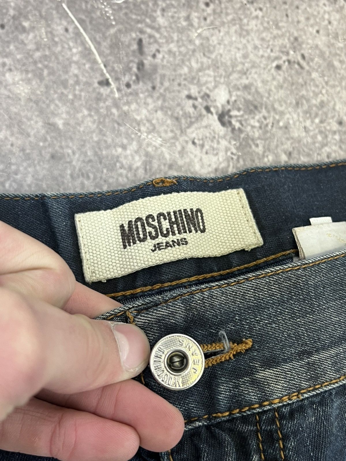Moschino × Vintage Moschino Vintage distressed Mens Patchwork jeans Size US 38 / EU 54 - 7 Thumbnail