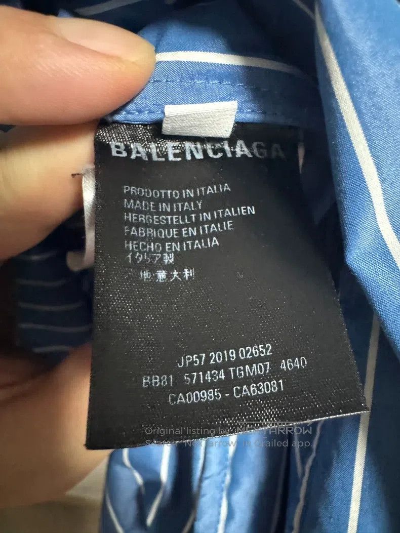 Balenciaga Balenciaga Blue and white striped windbreaker Size US S / EU 44-46 / 1 - 4 Thumbnail
