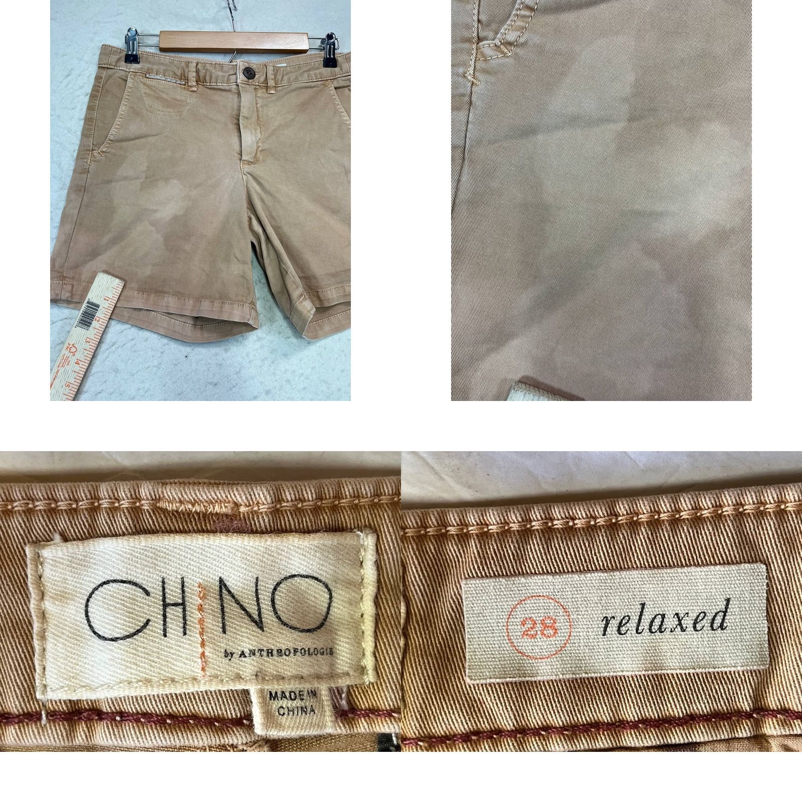 Anthropologie Anthropologie Chino Shorts Womens 28 Khaki Relaxed Stretch Cotton Blend Blue Front Zipper Casual Denim 7in Inseam Mens? No, Womens Size 28" / US 6 / IT 42 - 8 Thumbnail