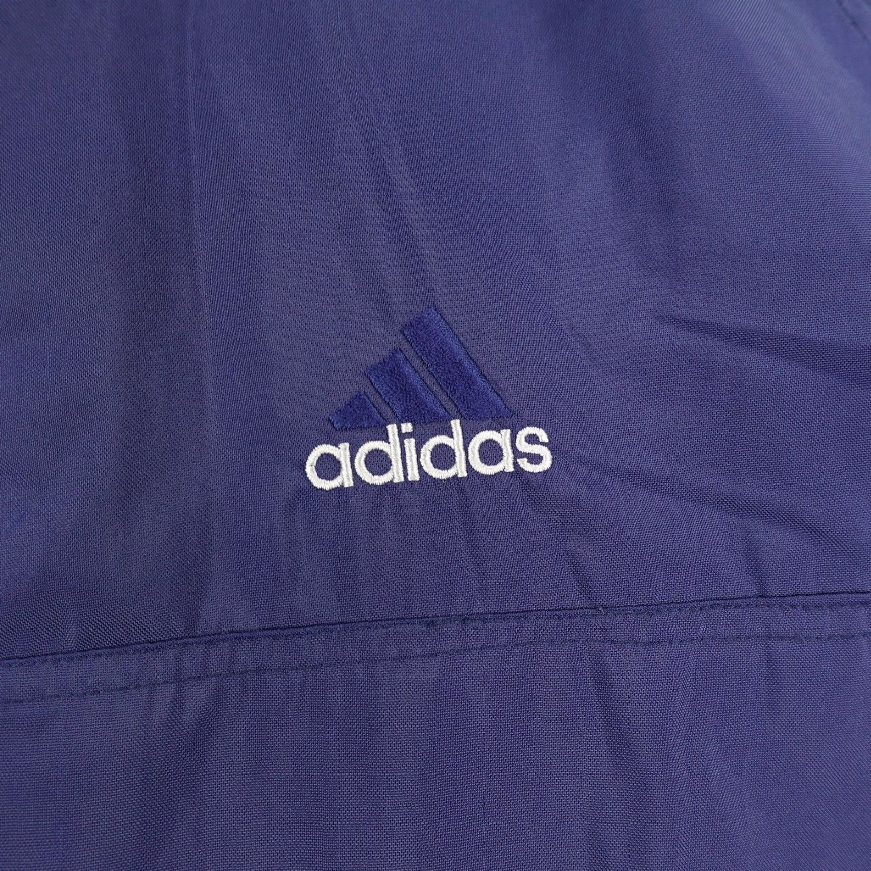 Adidas VINTAGE adidas Jacket Mens Large Blue Removable Hood Quilted Coat Parka Y2K Zip Size US L / EU 52-54 / 3 - 3 Thumbnail