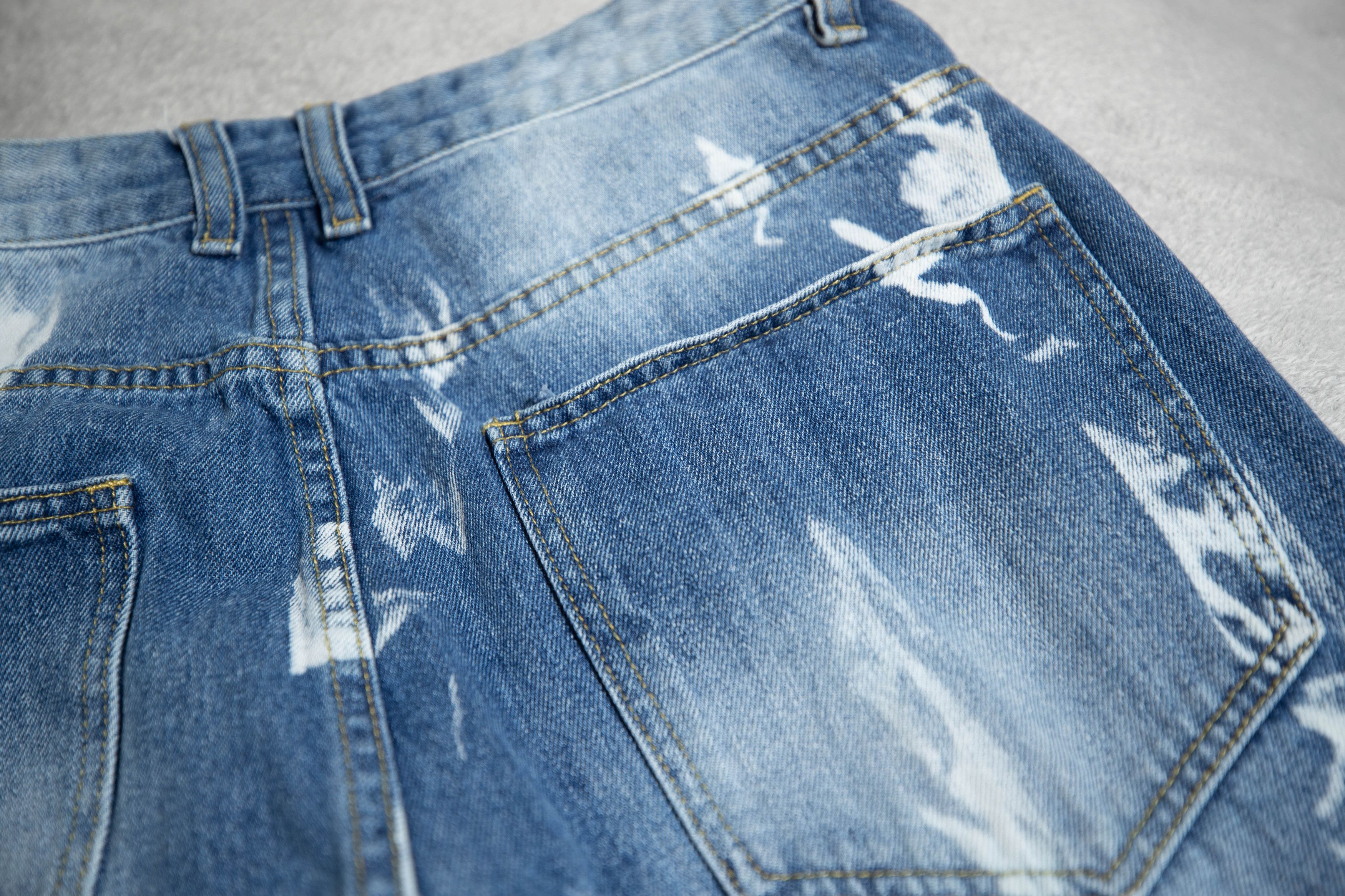 Other Ripped Bleached Straight Jeans (32) Size US 32 / EU 48 - 13 Thumbnail