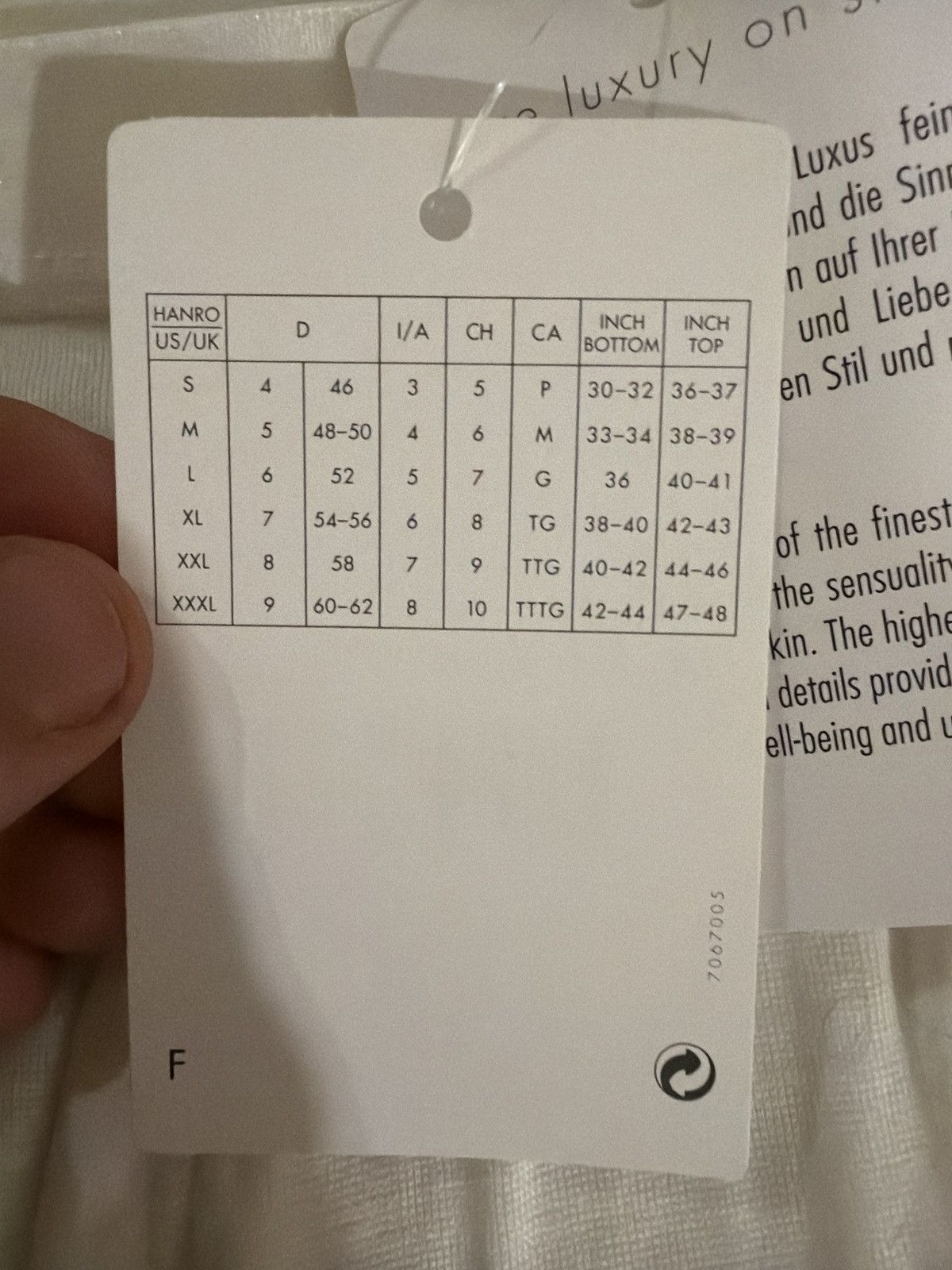 Hanro Hanro Underwear Size 44 - 2 Thumbnail