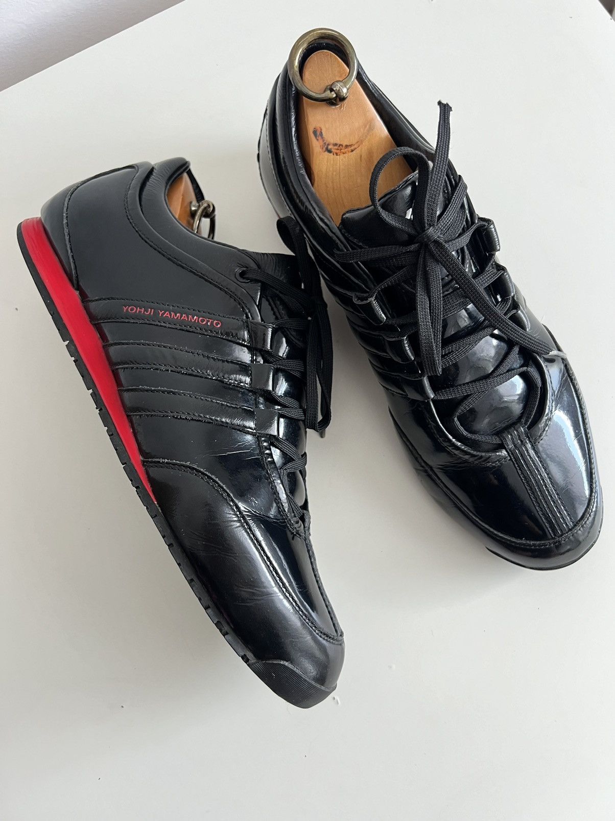 Y-3 🔥F/W08 Y-3 Yohji Yamamoto x Adidas Boxing Patent Sneakers Size US 10.5 / EU 43-44 - 4 Thumbnail