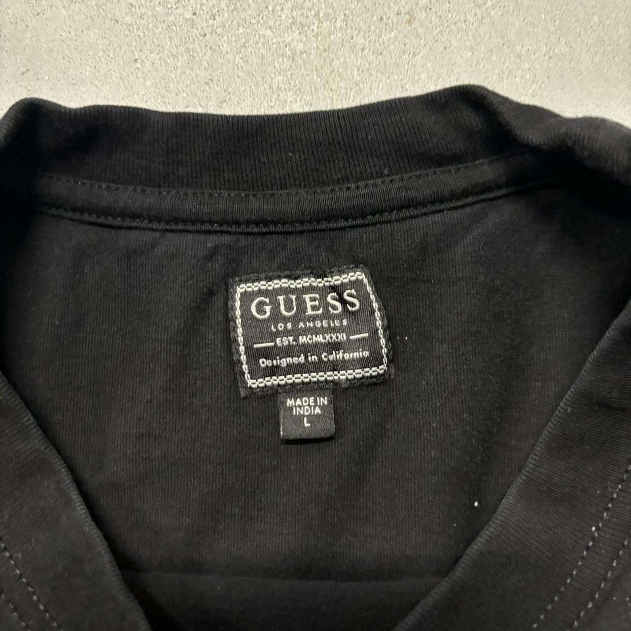 Guess × Vintage Crazy Vintage Y2K/2000s Black Guess Streetwear Longslevee Tee! Size US L / EU 52-54 / 3 - 4 Thumbnail