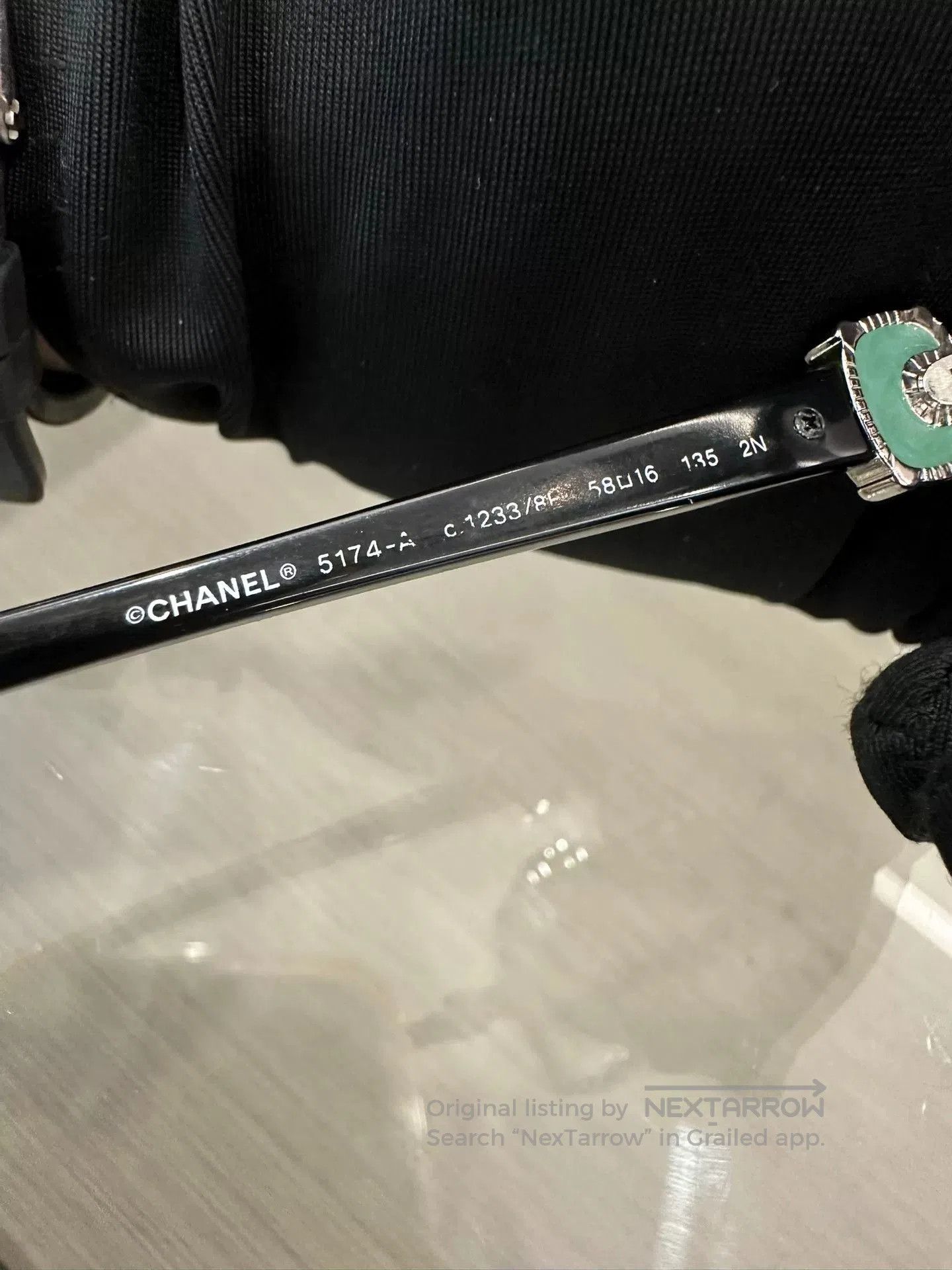 Chanel Chanel Side Double C Green Sunglasses. Size ONE SIZE - 8 Thumbnail