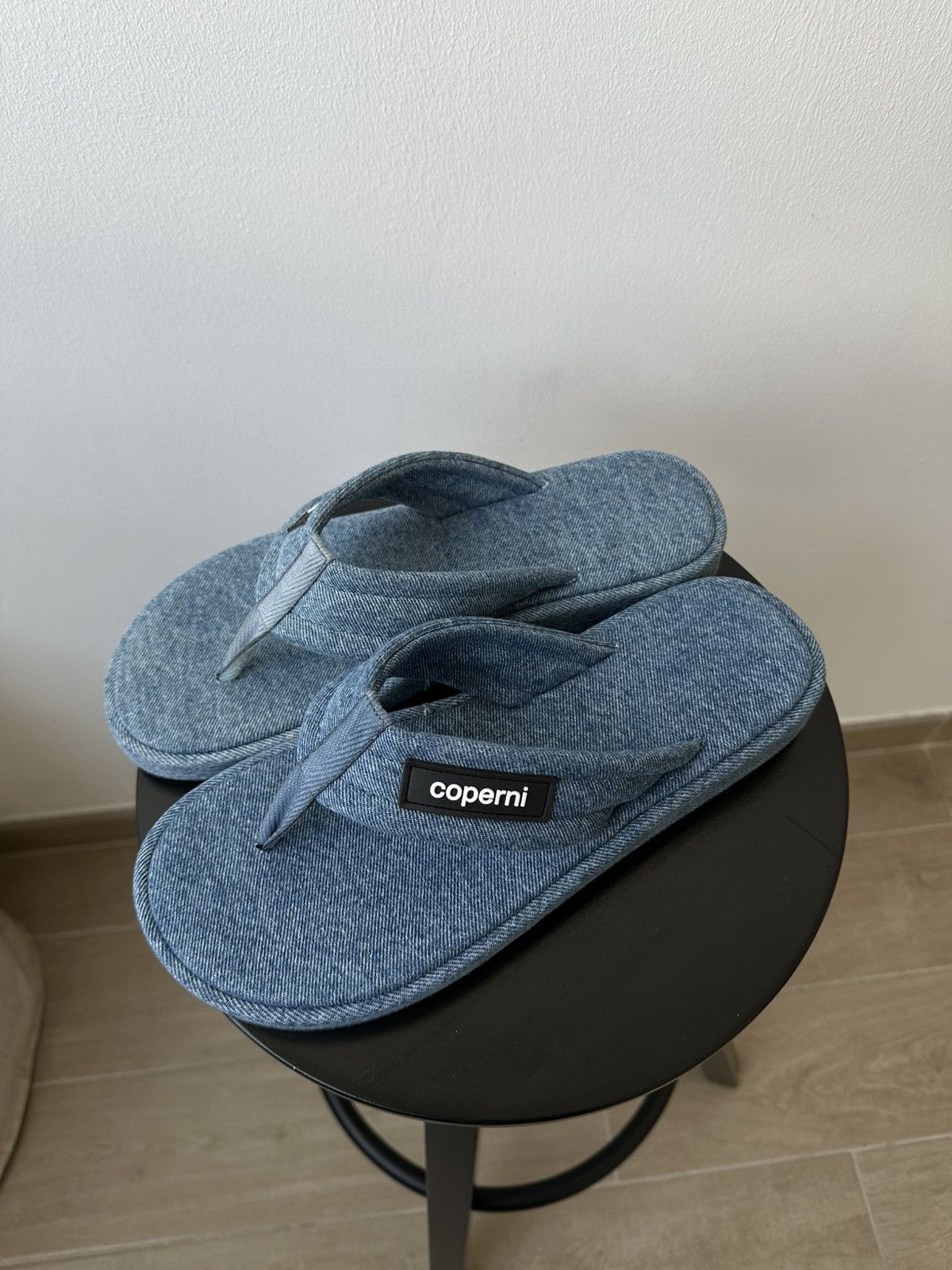 Coperni Coperni Logo Patch Denim Thong Sandals Size US 11 / IT 41 - 1 Thumbnail