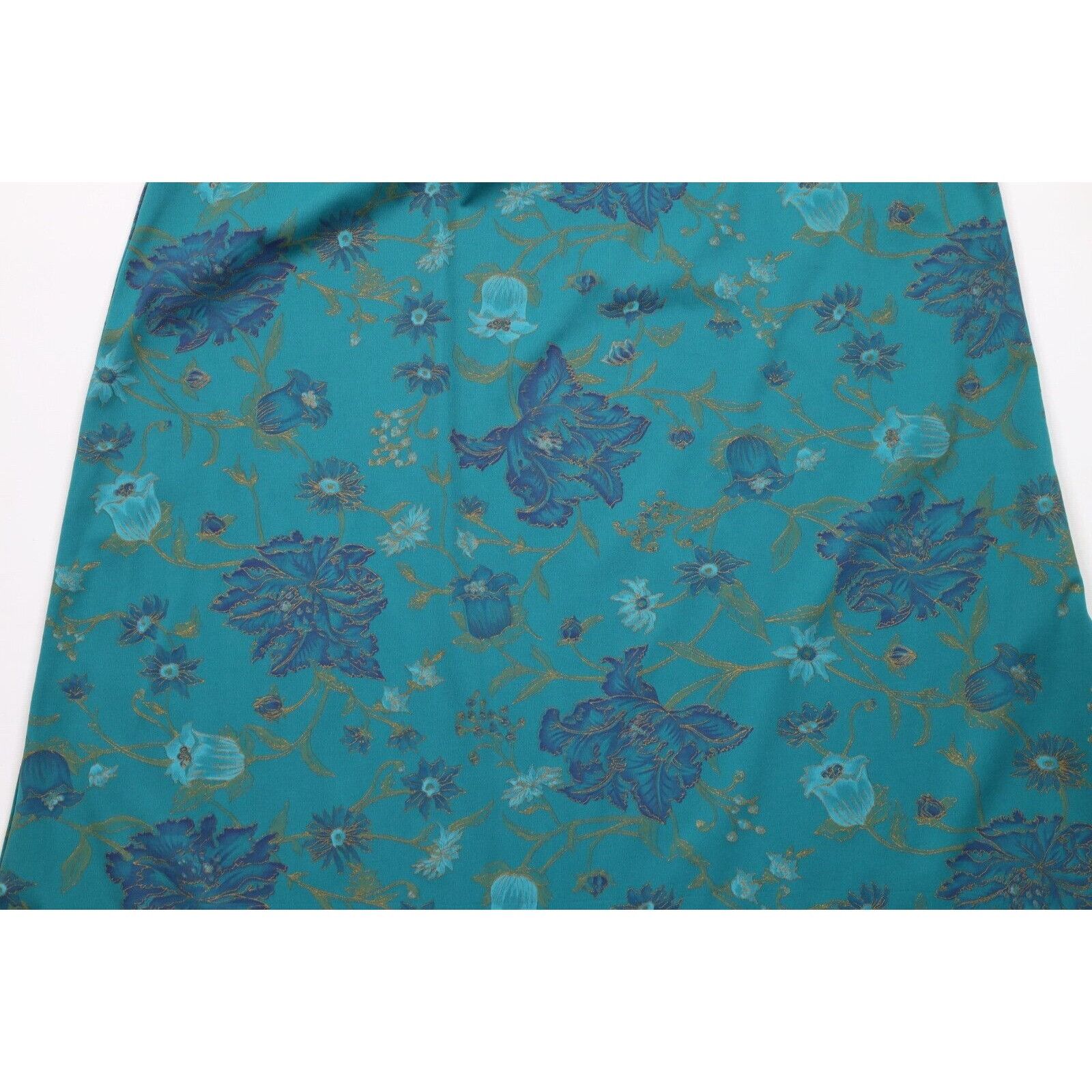 Vintage Vintage 70s Streetwear Metallic Flower Knit Skirt Size 38" / US 16 / IT 52 - 10 Thumbnail
