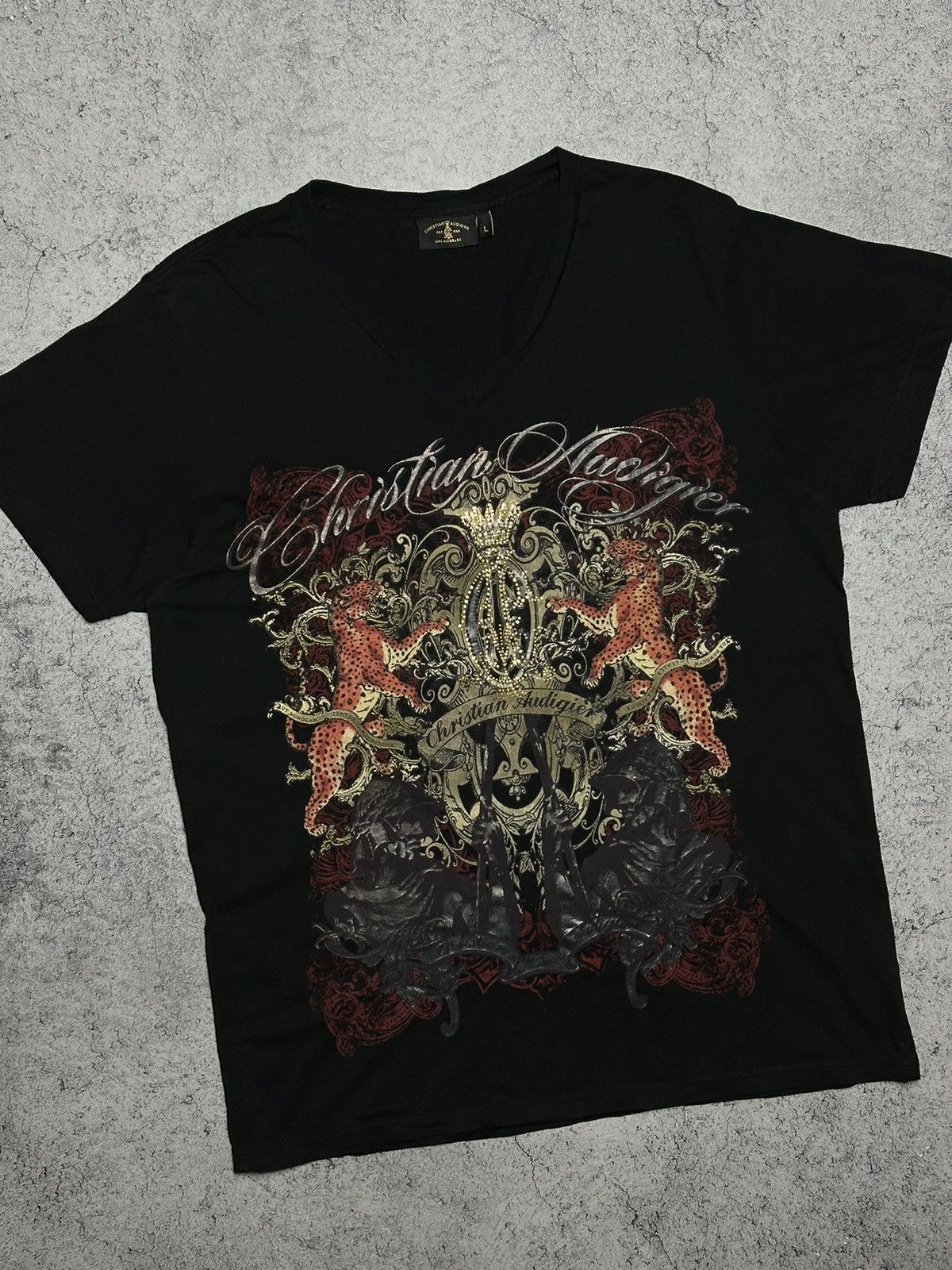 Christian Audigier Vintage Christian Audigier Ed Hardy Tee Size US L / EU 52-54 / 3 - 2 Thumbnail