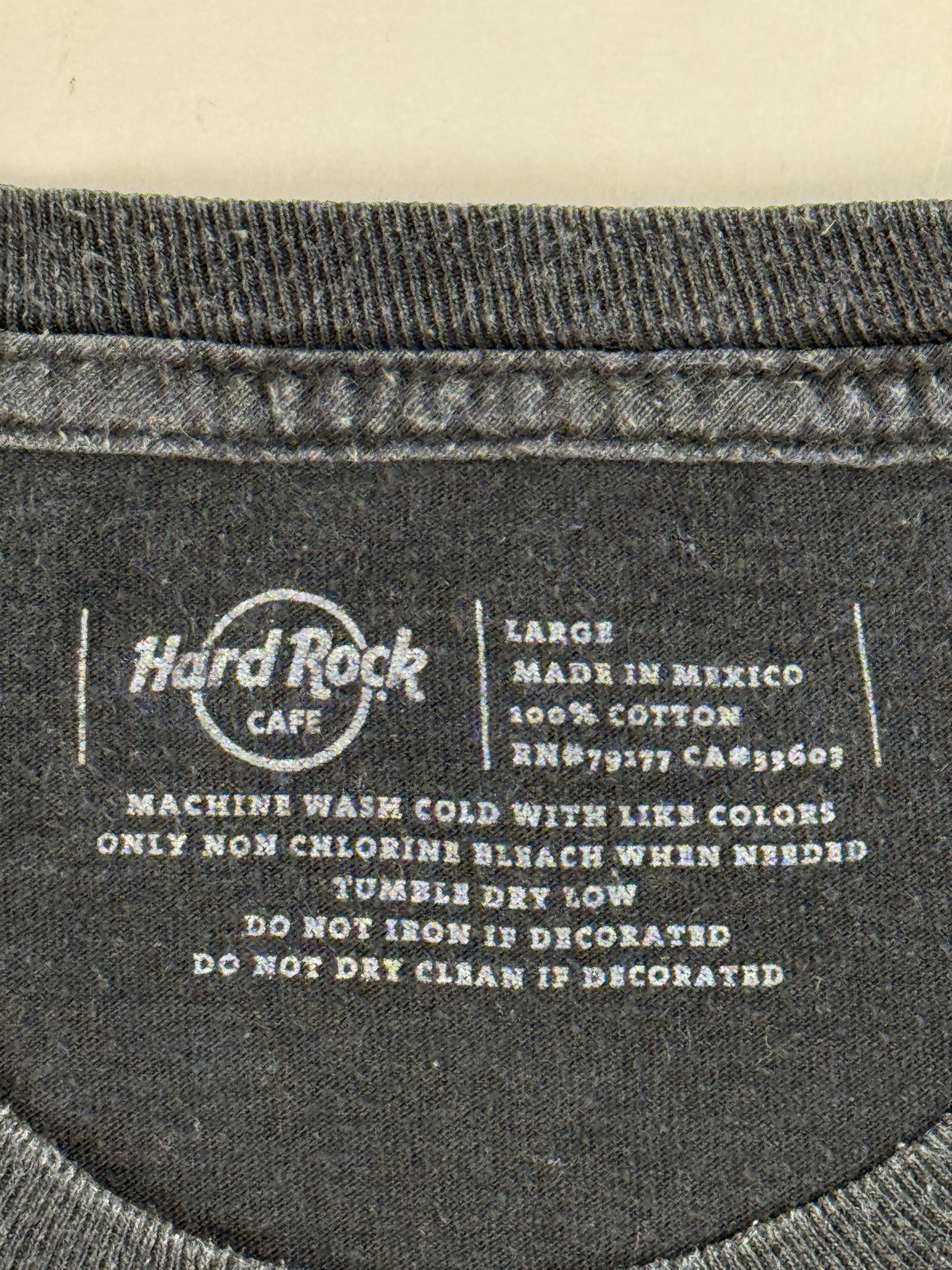 Hard Rock Cafe Hard Rock Cafe Hollywood Logo Black T-Shirt Size L Size US L / EU 52-54 / 3 - 4 Thumbnail