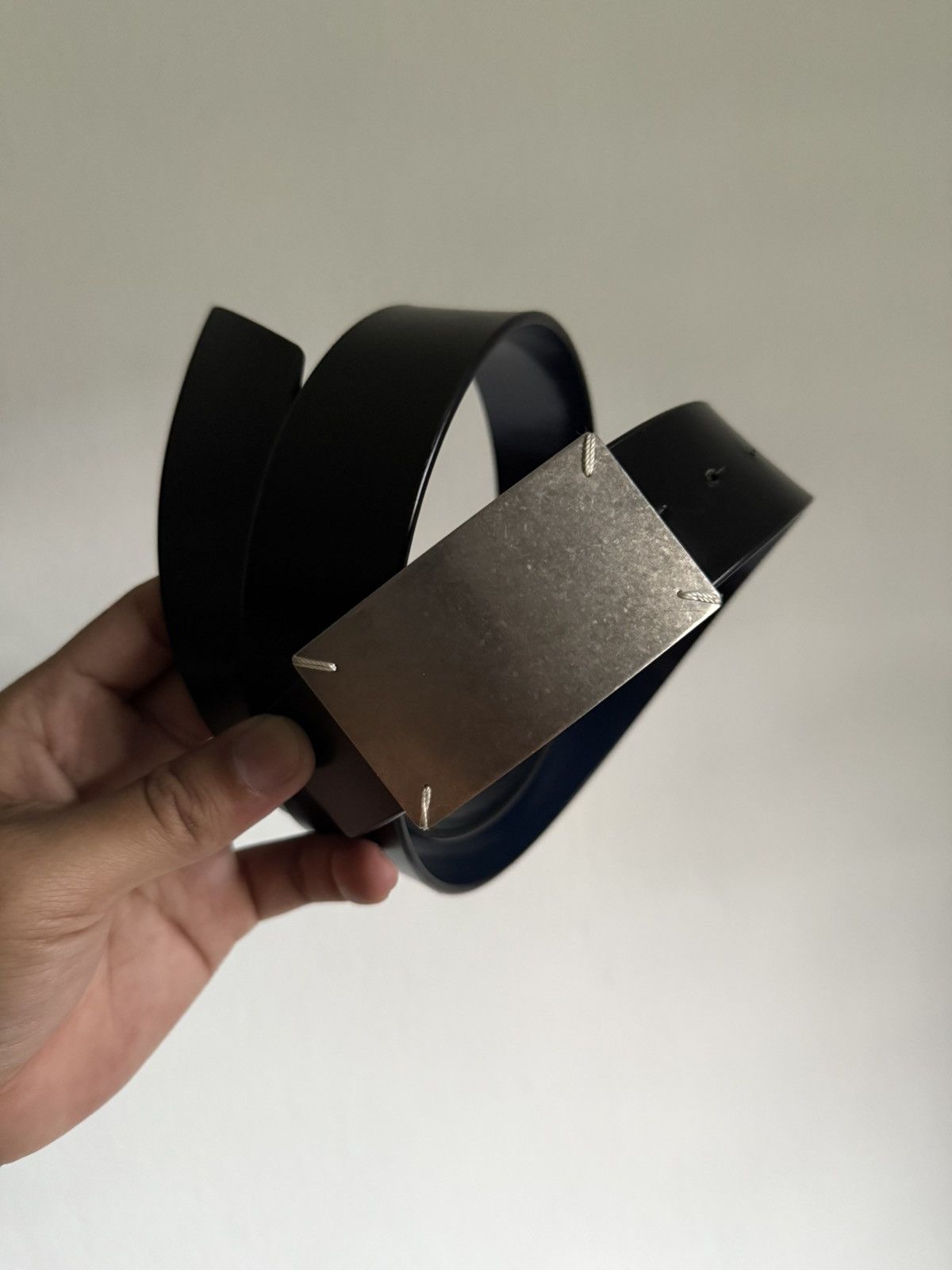 Iconic Maison Margiela Four Stitch Leather Belt