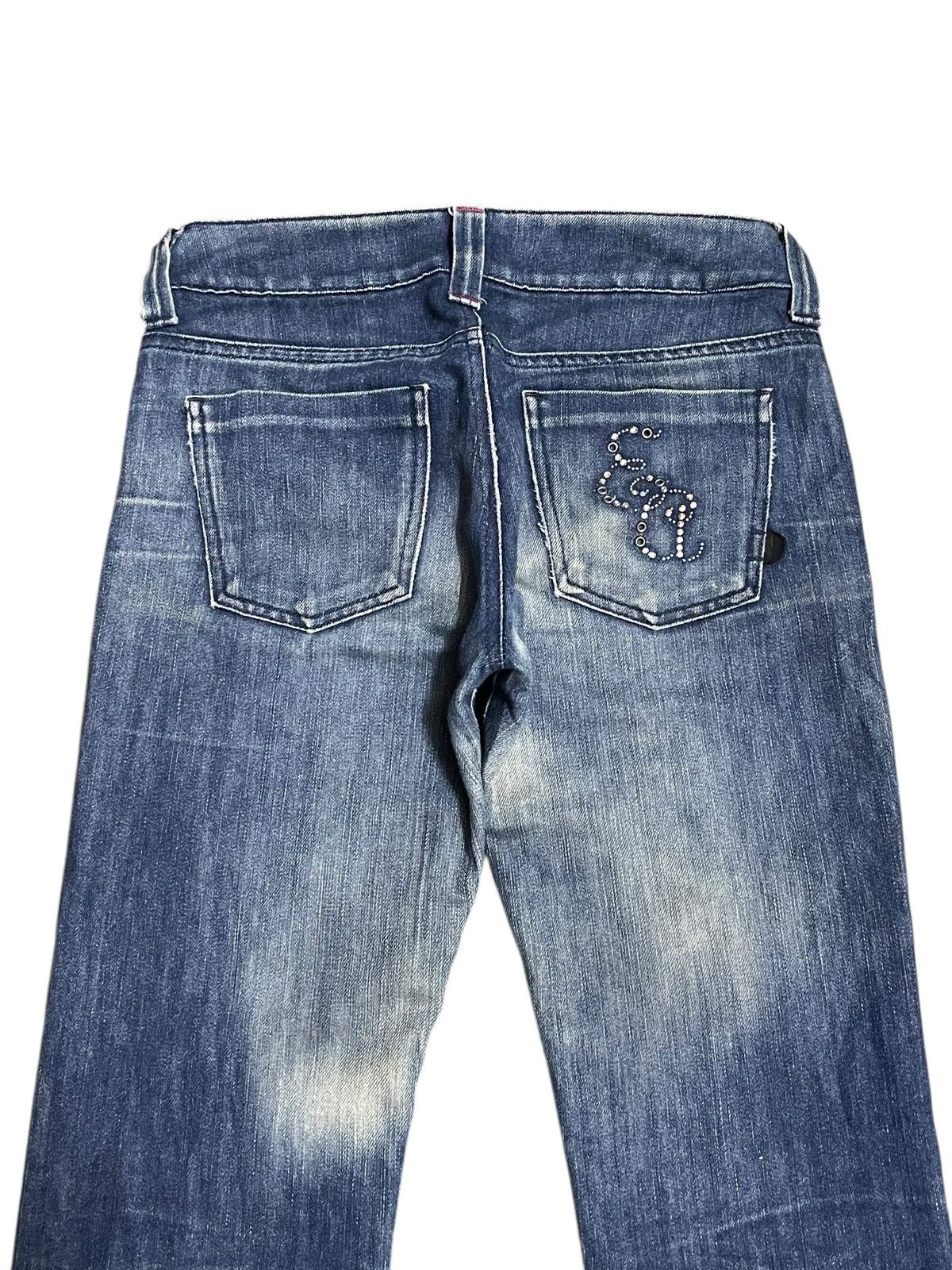 Emporio Armani Vintage Y2K Emporio Armani Beads At Back Style Bootcut Jeans Size 29" - 7 Thumbnail