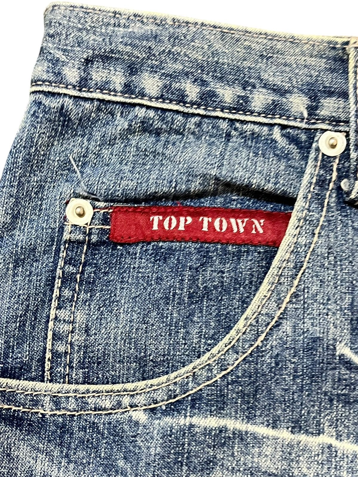 TWONESS Vintage Top Town Mudwash Dragon Printed Denim Size US 32 / EU 48 - 5 Thumbnail