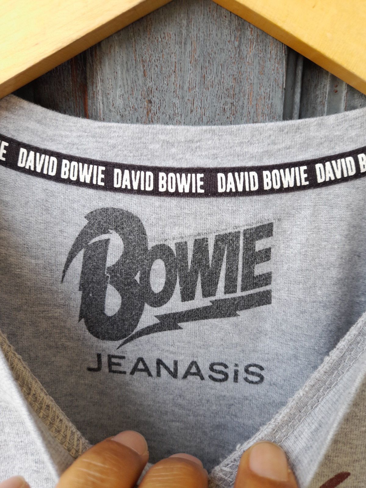 Band Tees David Bowie Graphic Tee by JEANASIS - Gray Vintage Style Size ONE SIZE - 9 Thumbnail