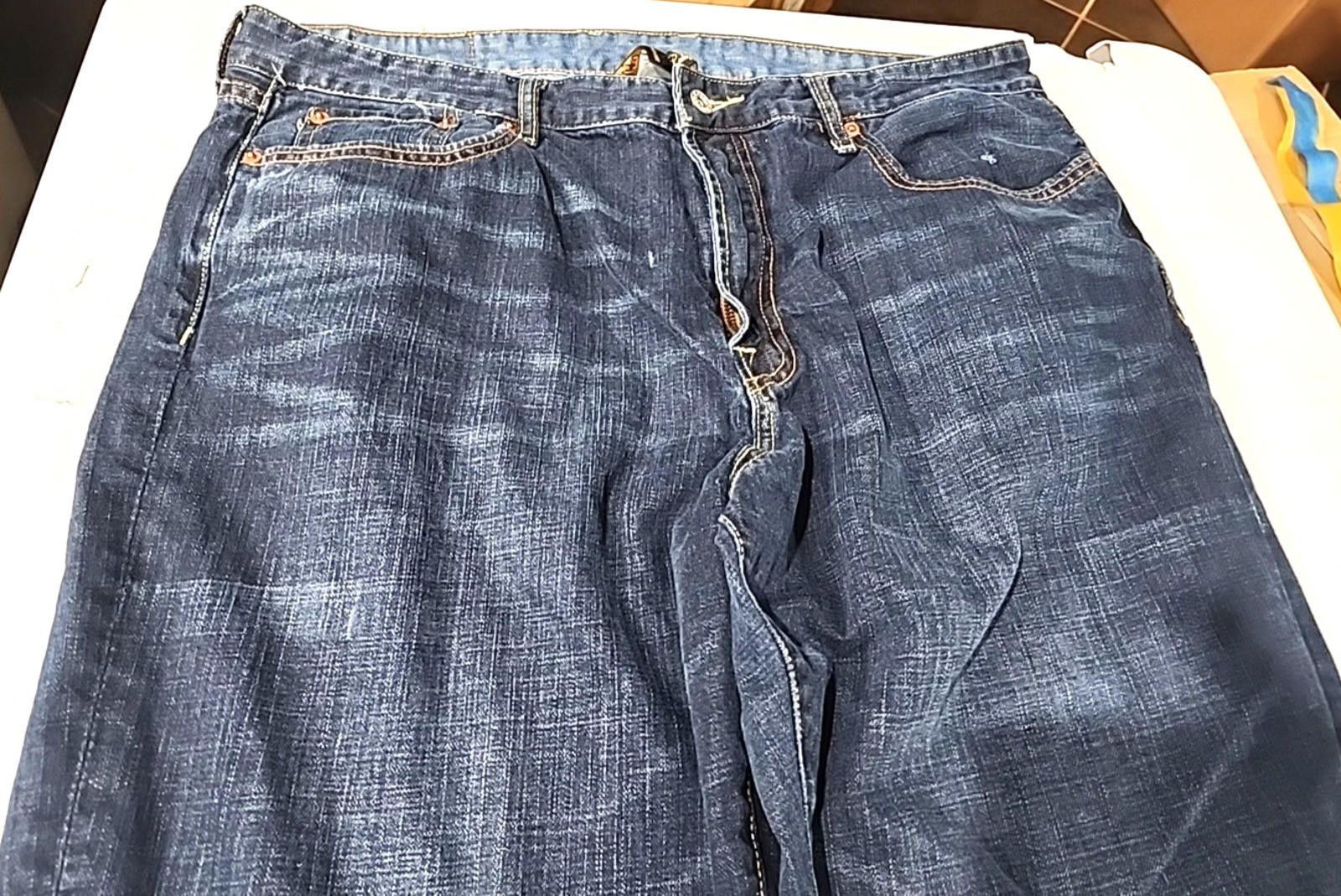 Lucky Brand Lucky Brand Mens Jeans Actual 36Wx31L Blue Relaxed LB2 Size US 36 / EU 52 - 3 Thumbnail