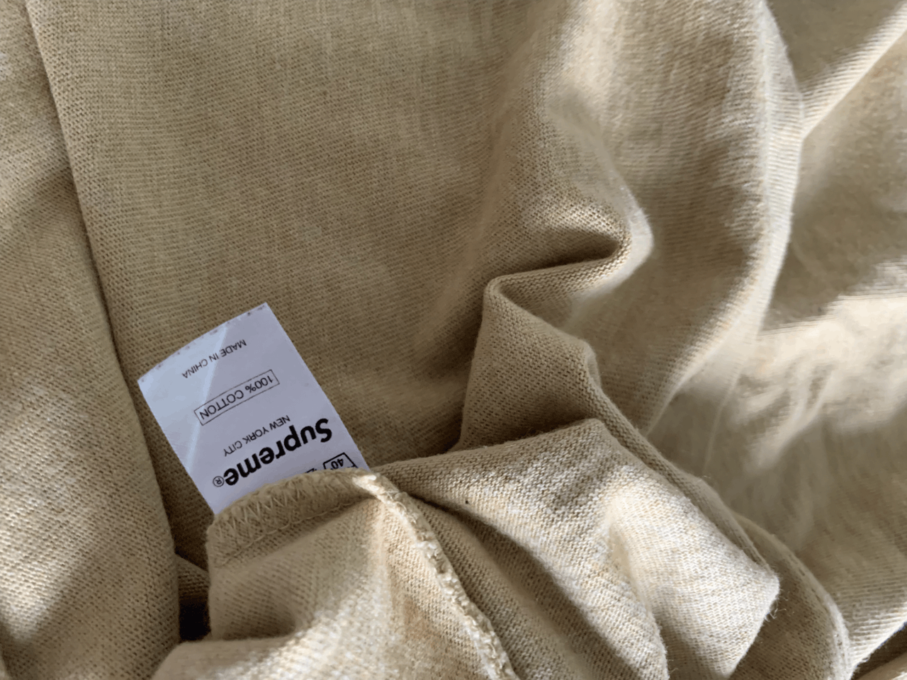 Supreme Supreme L/S Tee Khaki Size US L / EU 52-54 / 3 - 4 Thumbnail