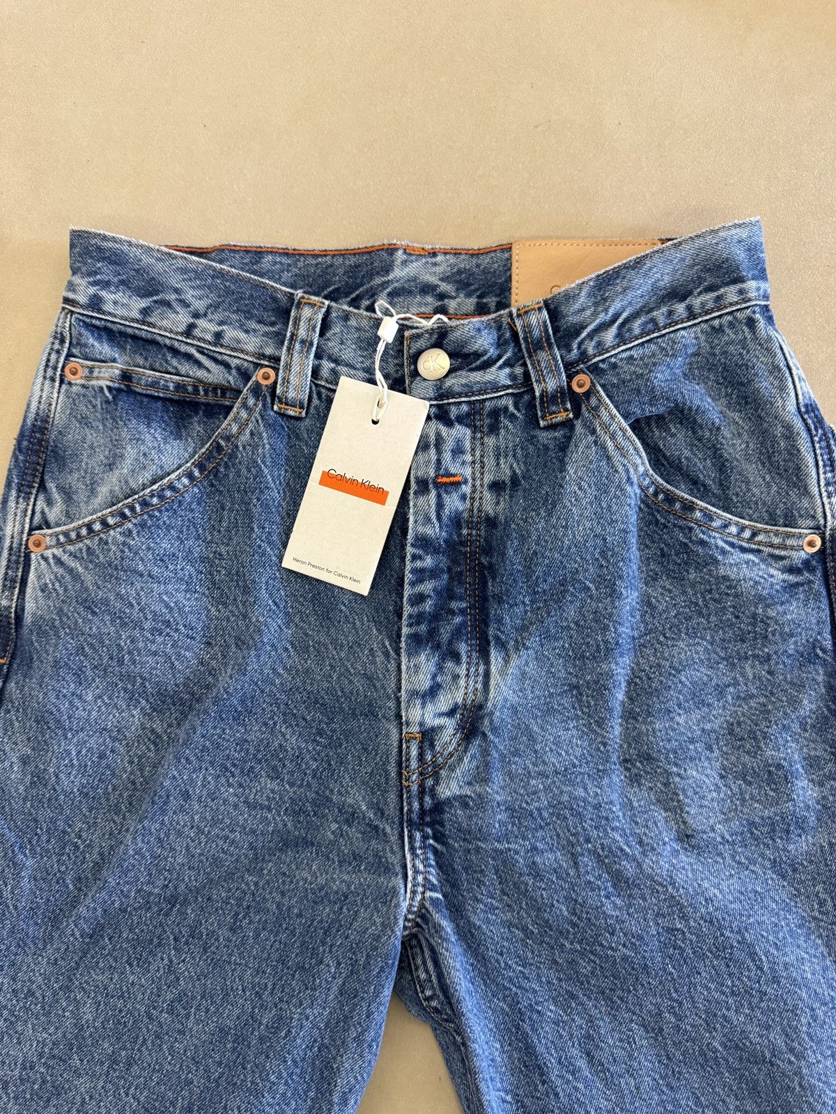 Calvin Klein × Heron Preston Calvin Klein x Heron Preston Men Carpenter Jean - Light Wash Size US 30 / EU 46 - 2 Thumbnail