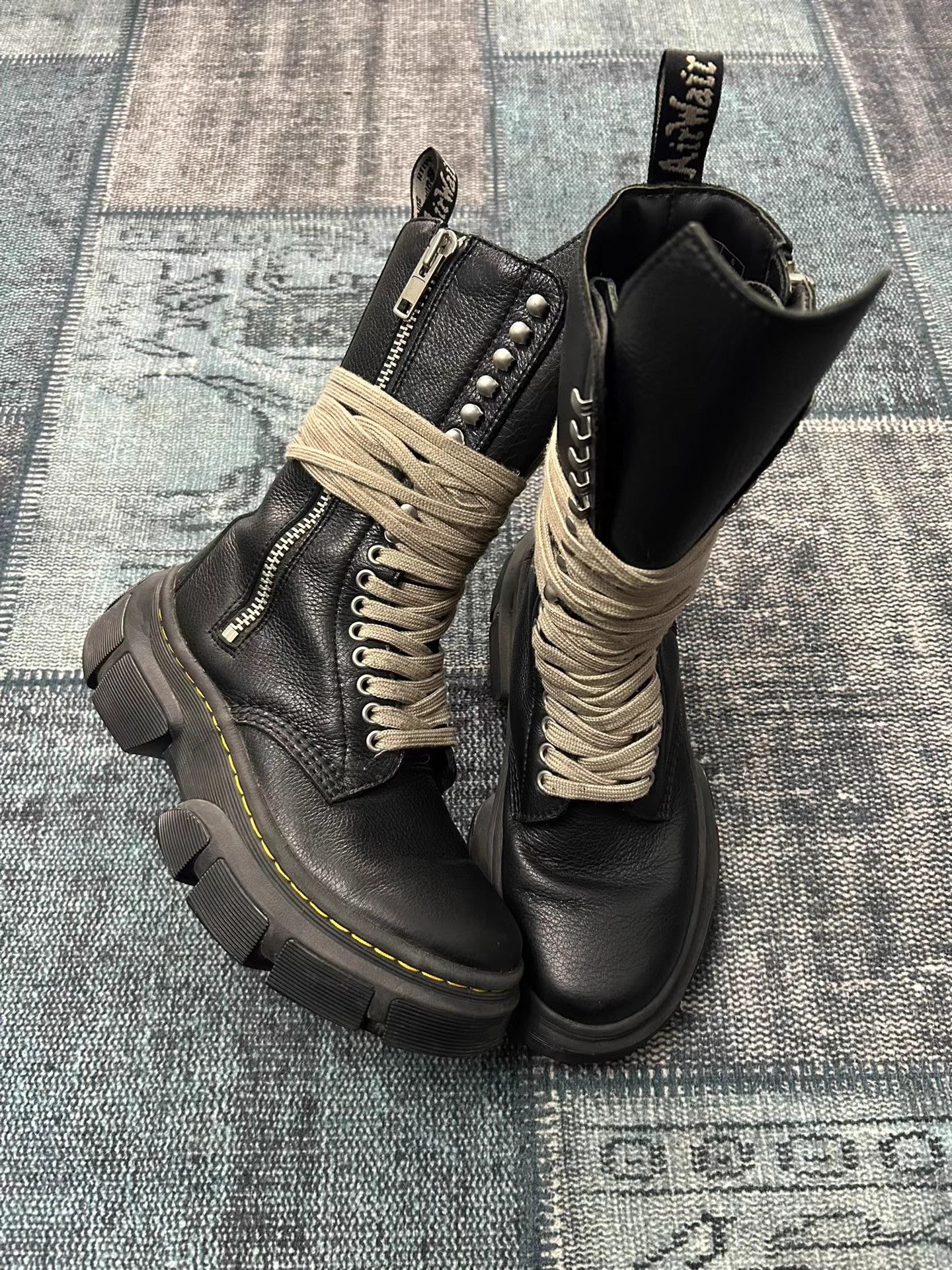 Rick Owens Rick Owens x Dr. Martens Collaboration High-Top Boots Size US 8 / IT 38 - 5 Thumbnail
