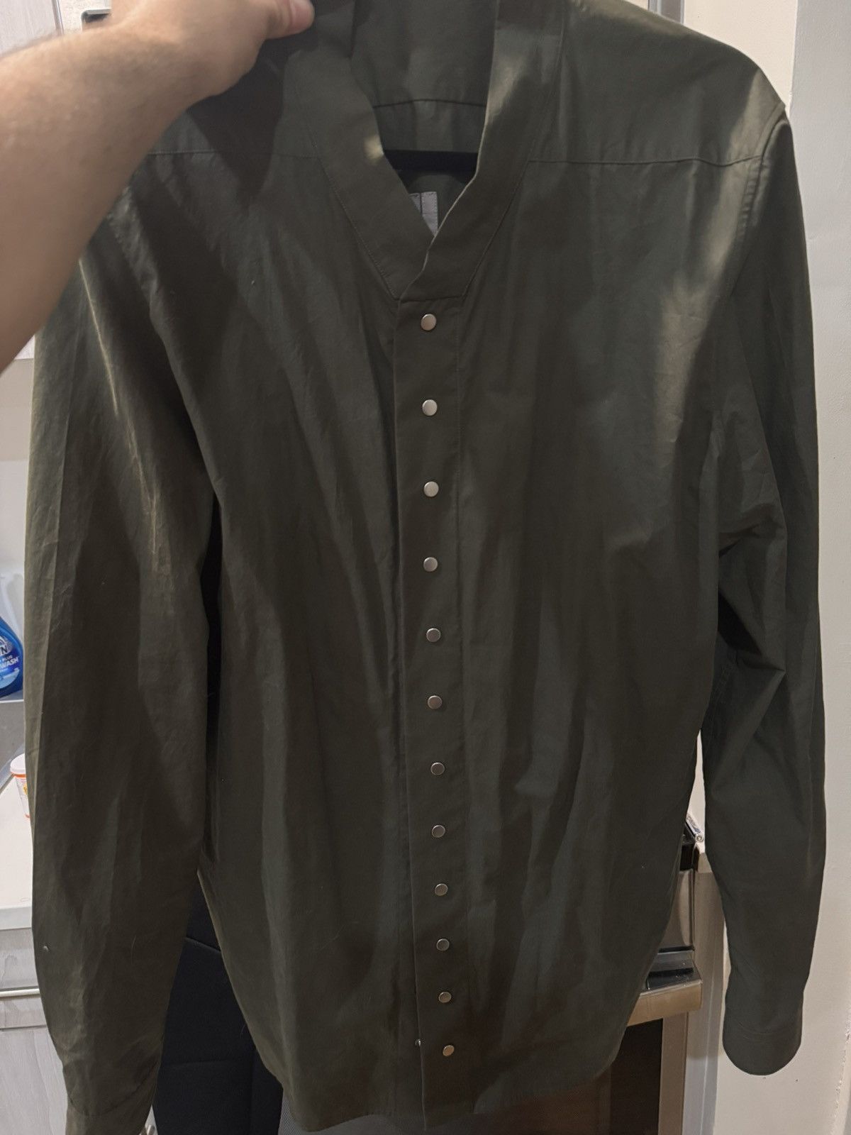 Rick Owens 🖤 RICK OWENS Strobe FW22 Snap Button Outershirt Size US S / EU 44-46 / 1 - 3 Thumbnail