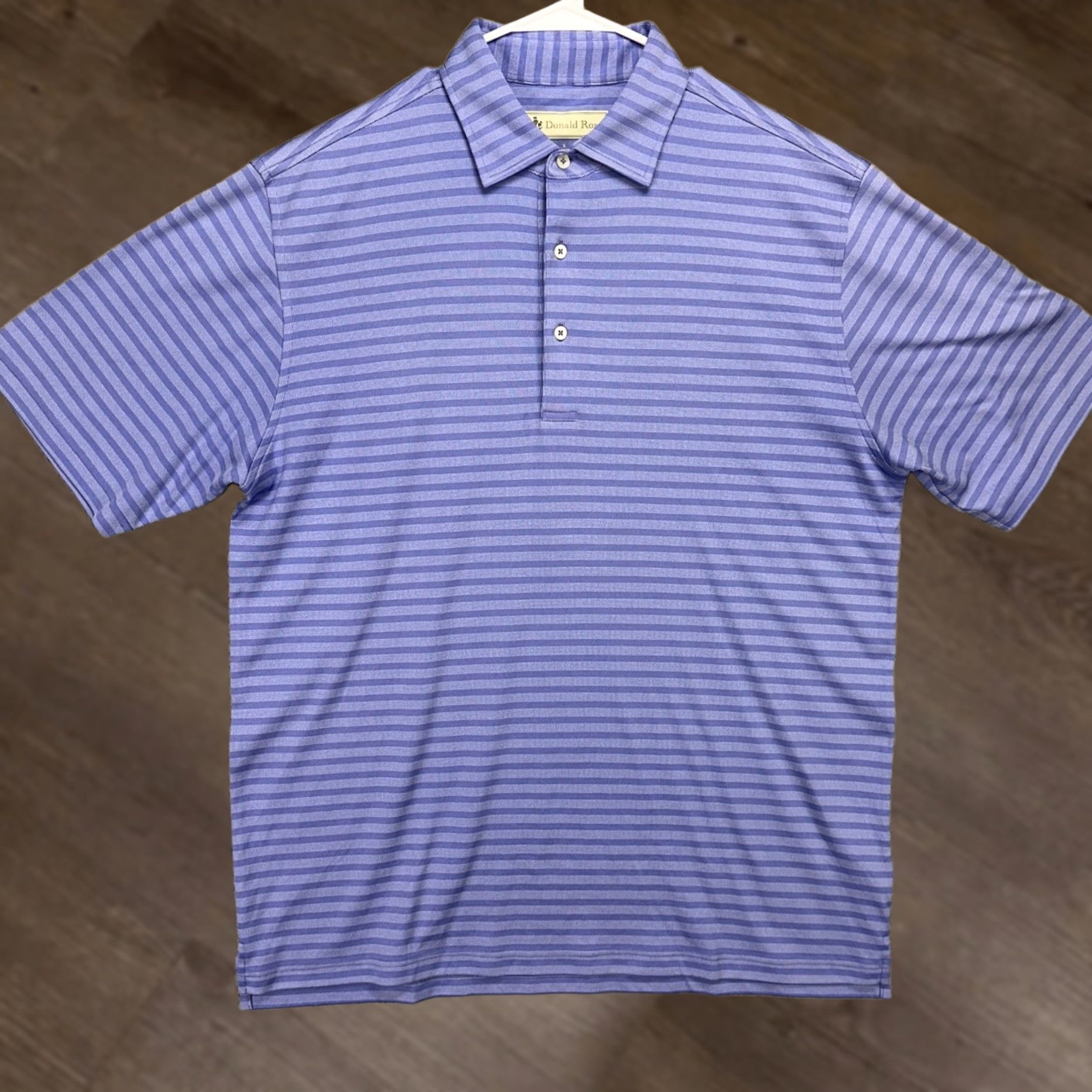 Vintage VINTAGE Donald Ross Mens Golf Polo Shirt Large Purple Stripe Short Sleeve Rugby Logo Size US L / EU 52-54 / 3 - 1 Thumbnail