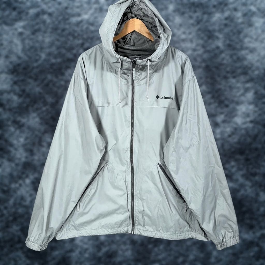 Vintage Columbia Oroville Creek Jacket Mens 2XL Gray Lined Hooded Waterproof Windbreaker Jacket Size US XXL / EU 58 / 5 - 1 Thumbnail