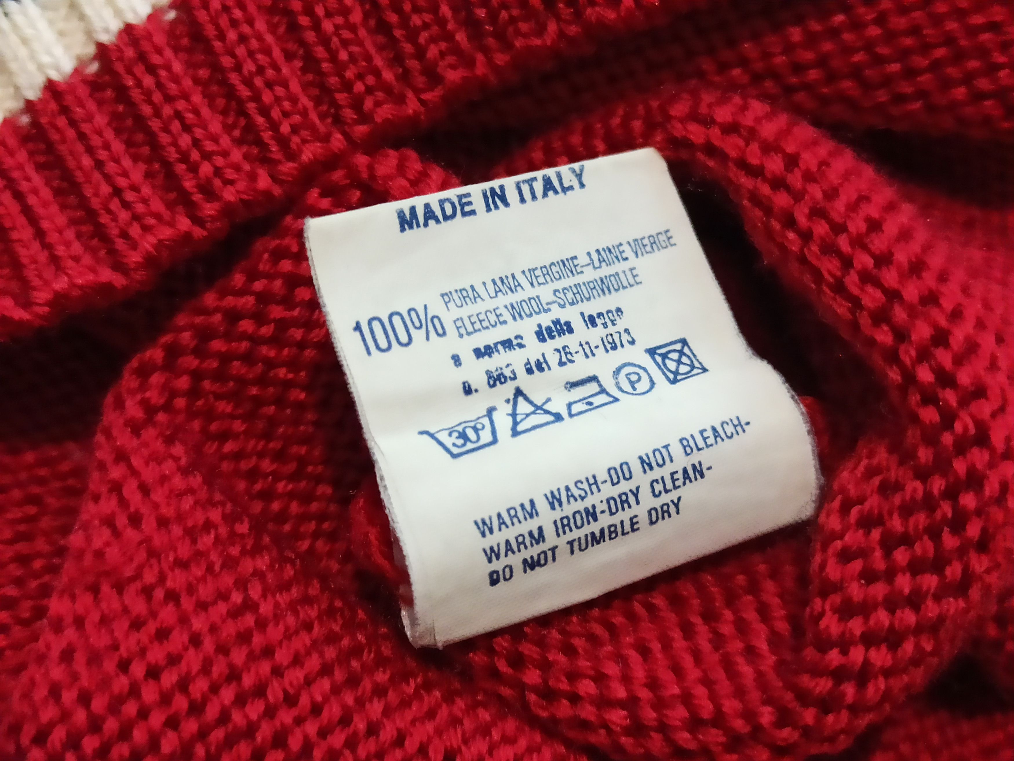 Trussardi × Vintage Trussardi Rare Vintage Sweater - 100% Wool, Red Size US L / EU 52-54 / 3 - 4 Thumbnail