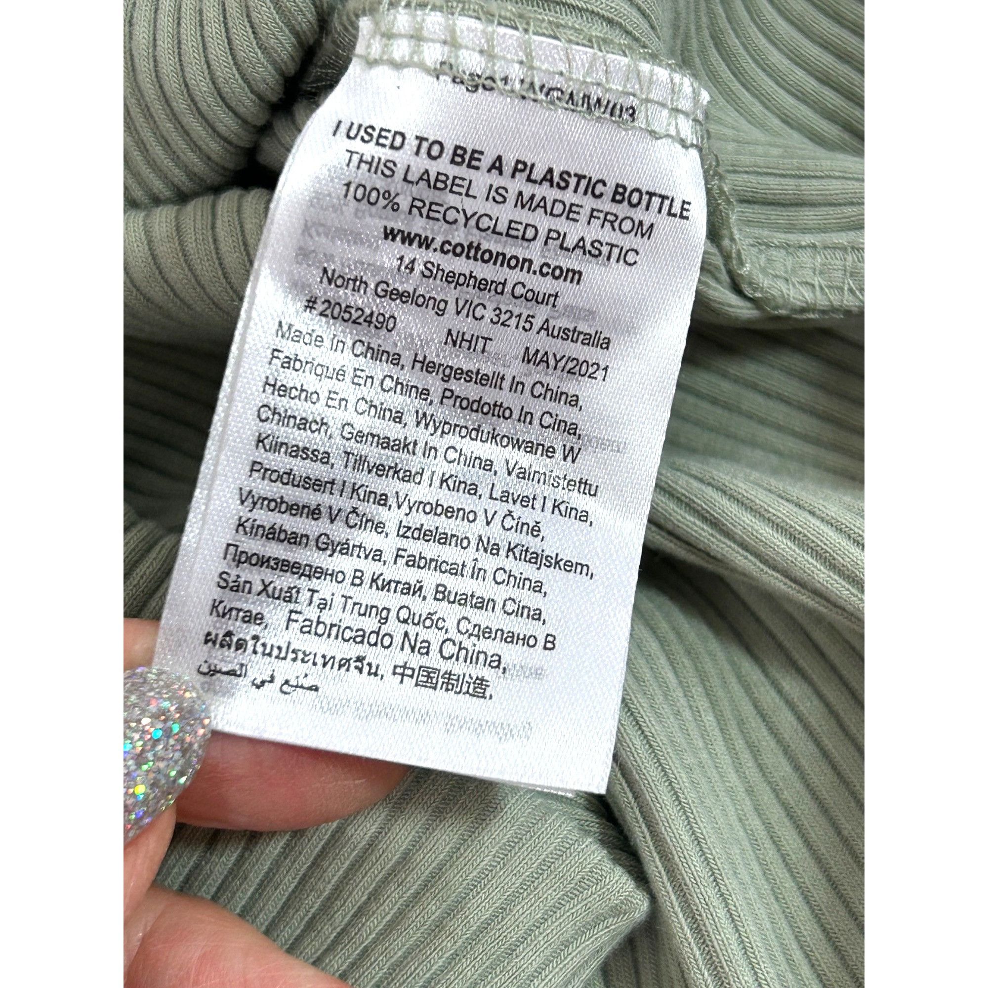 Cotton On Cotton On Racerback Dress S Sage Green Bodycon Ribbed Mini S Size S / US 4 / IT 40 - 7 Thumbnail