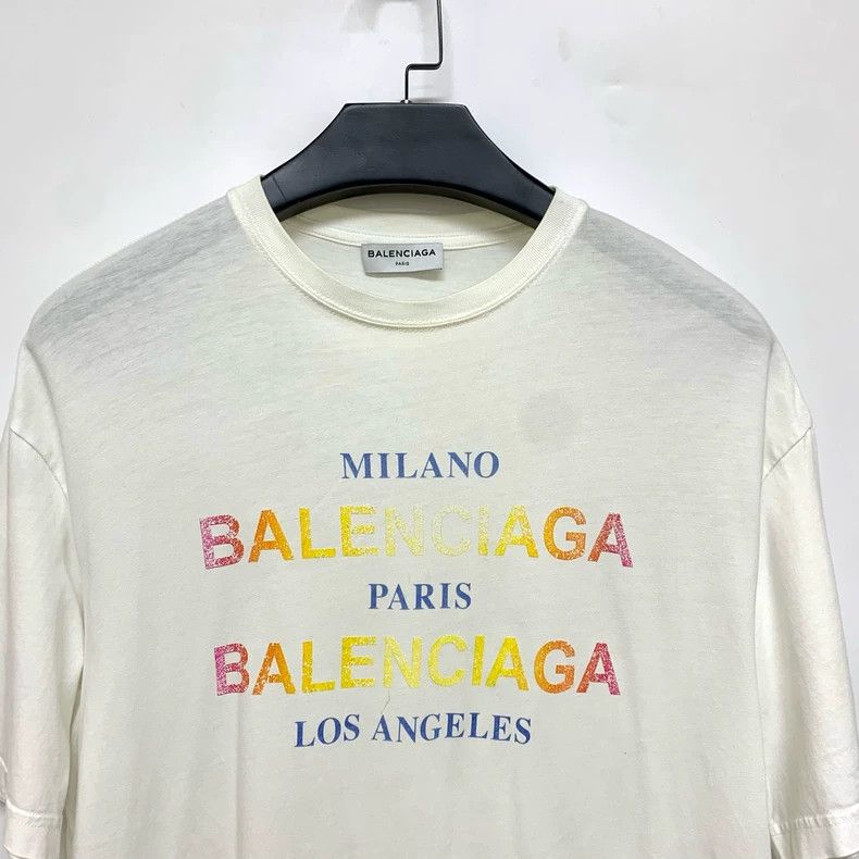 Balenciaga Balenciaga Printed Logo Short Sleeve Tee Size US XS / EU 42 / 0 - 5 Thumbnail