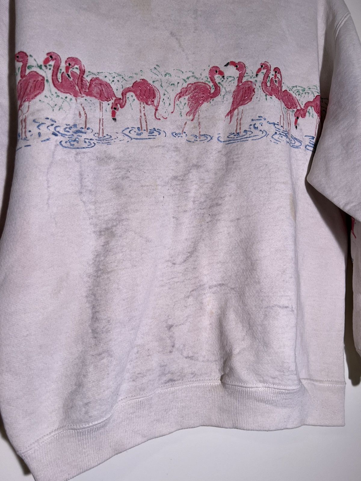 Vintage 90’s 2000’s Y2K Vintage Flamingo Distressed Retro Sweater Size US M / EU 48-50 / 2 - 4 Thumbnail