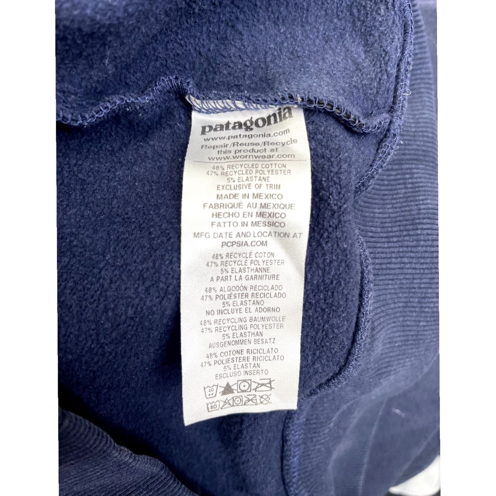 Patagonia Patagonia Hoodie Mens P-6 Logo Navy Uprisal Hoody Sweatshirt Regular Fit Size M Size US M / EU 48-50 / 2 - 6 Thumbnail