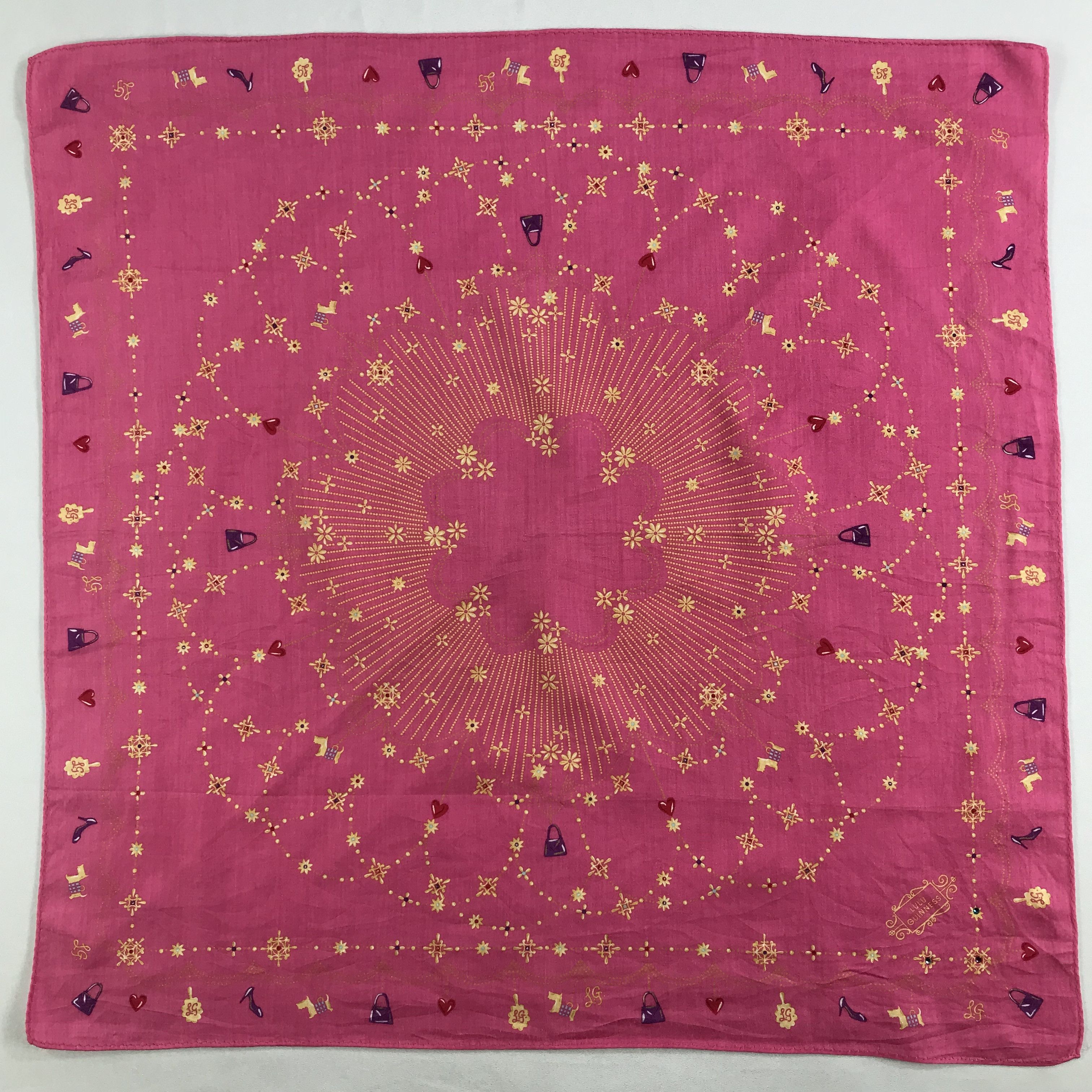 Vintage Lulu Guinness Bandana / Handkerchief / Neckerchief -S2616 Size ONE SIZE - 1 Thumbnail