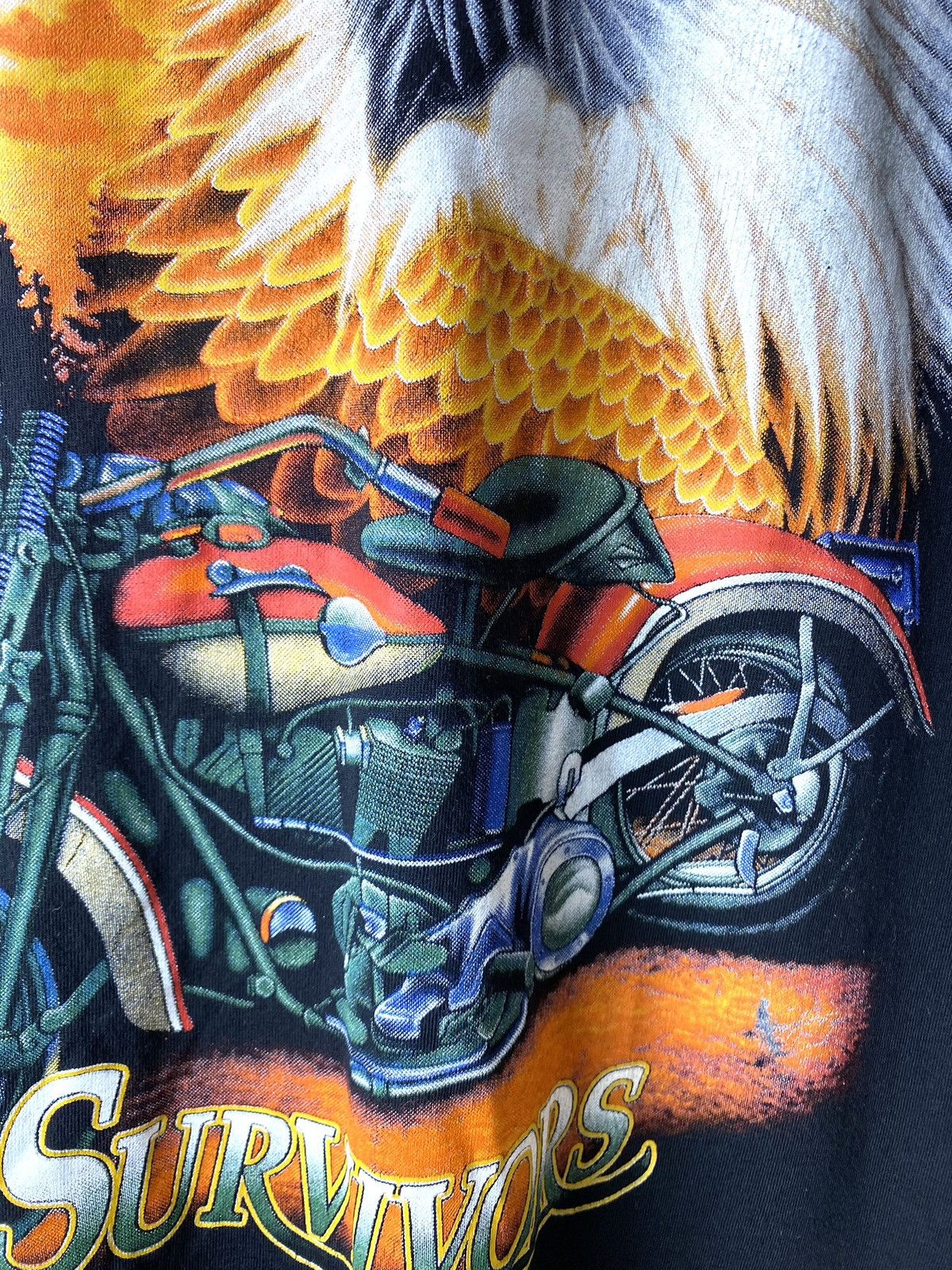 Harley Davidson Vintage 2000’s Rock Eagle Survivors Tee Shirt Choppers Size US M / EU 48-50 / 2 - 5 Thumbnail
