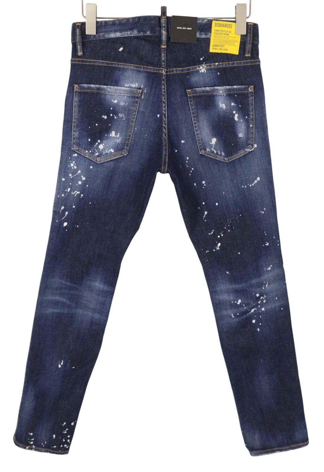 Dsquared2 COOL GUY 42 Blue Tapered Distress Splatter Jeans 86716 Size US 32 / EU 48 - 2 Thumbnail