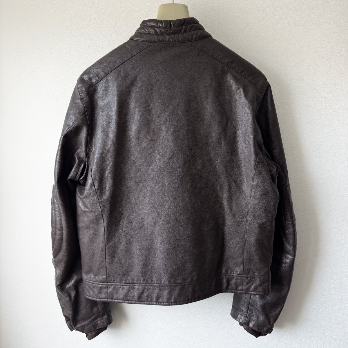 Prada Prada Linea Rossa SS2001 Brown Café Racer Leather Jacket Size US M / EU 48-50 / 2 - 6 Thumbnail